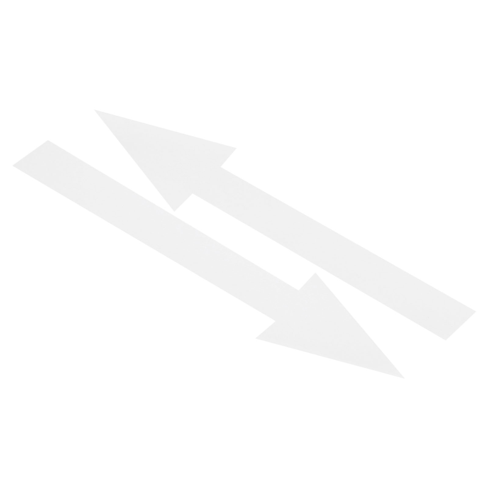 15Pcs 8"x2" Arrow Sticker PVC Adhesive Large Arrow Sign White