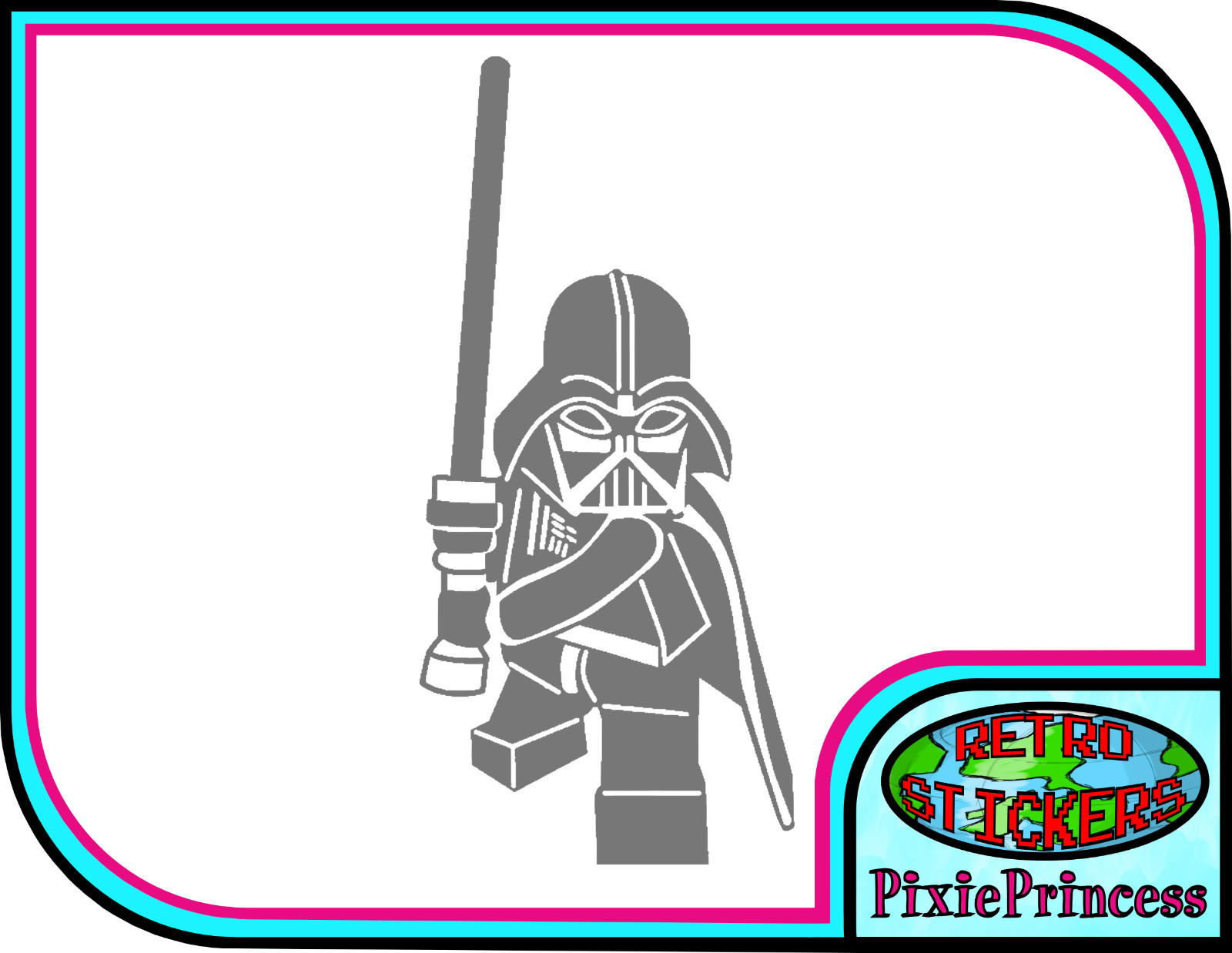 Star Wars Lego Darth Vader C Vinyl Sticker Car Bike Truck Window Wall Art Movie