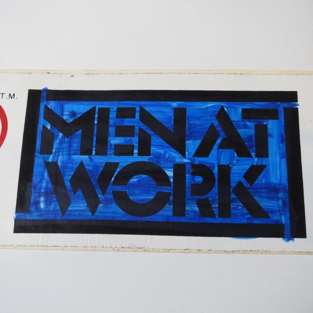 I Love Heart Men at Work Vintage 1980s 80s Bumper Sticker Decal Colin Hay