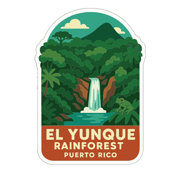 El Yunque Rainforest Puerto Rico Sticker Decal Vinyl Die-Cut Symbolic Landmark