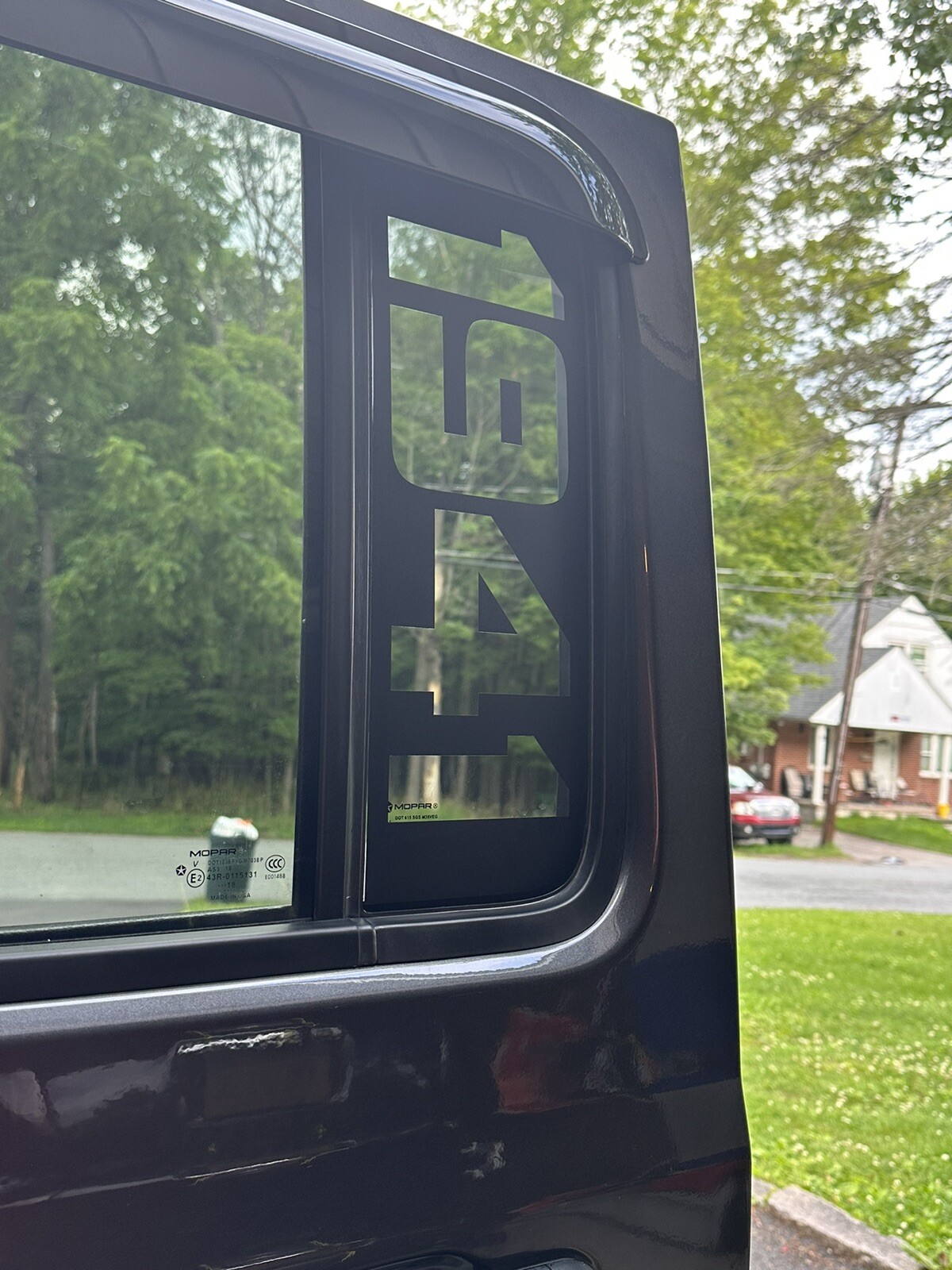 1941 Small Window decal fits 4 Door 2018-2023 Jeep Wrangler Rubicon Sahara
