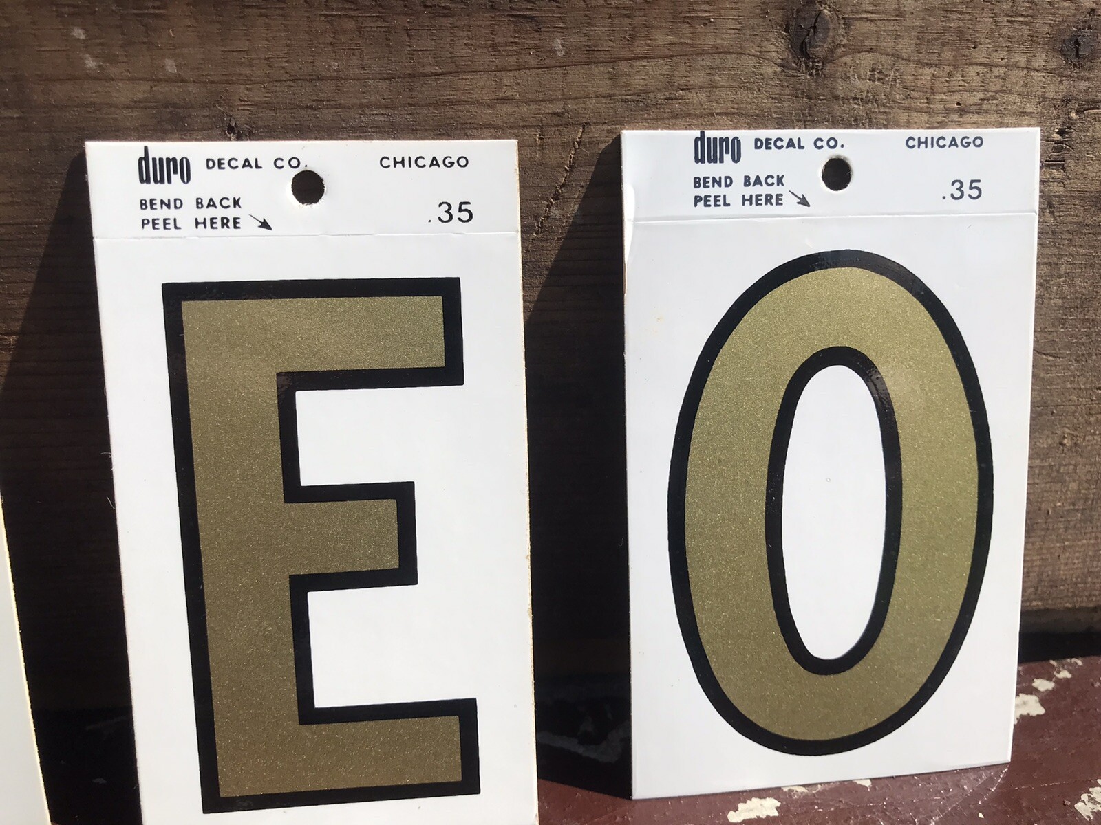 Vintage Duro Decals Bend And Peel Group Of Four CLEO