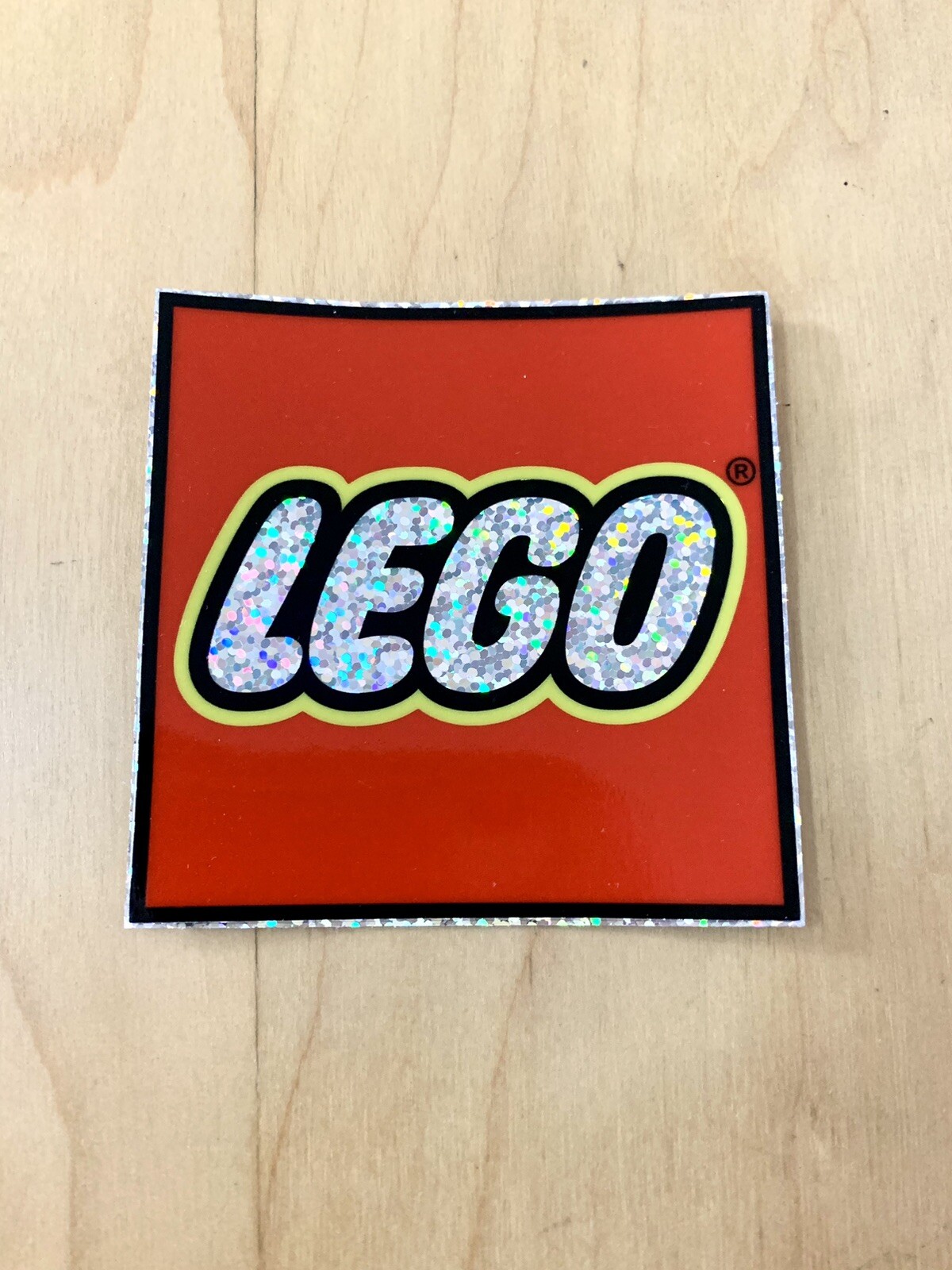 Lego Logo Sticker Glitter Shiny Vinyl Decal Red 3” Inch High Quality Waterproof