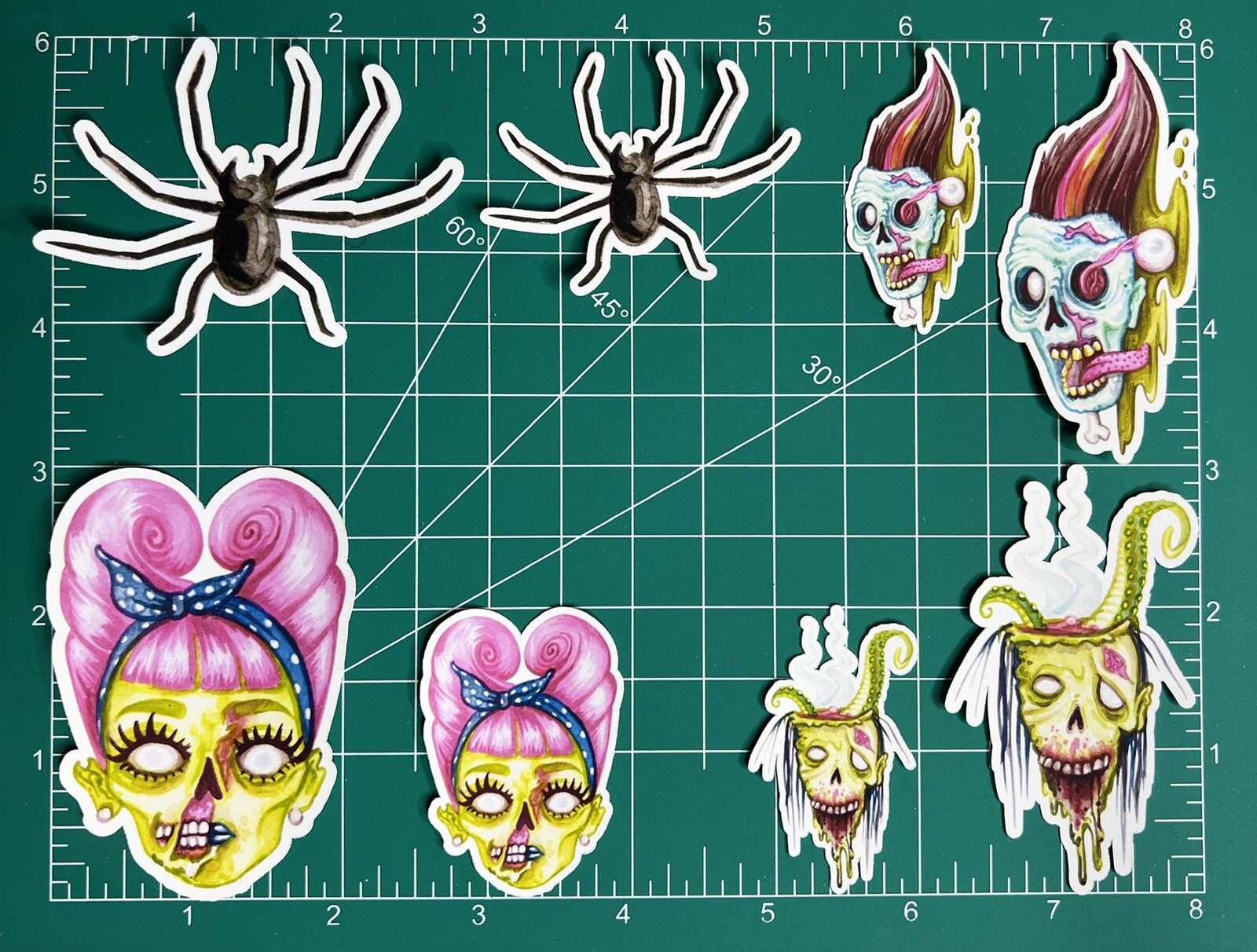 Zombie Stickers 3” Wide – Pack Of 10