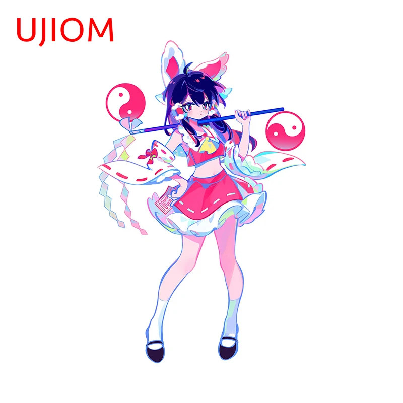 UJIOM Hakurei Reimu Wall Stickers Game Room Wallpapers Decals House Decoration