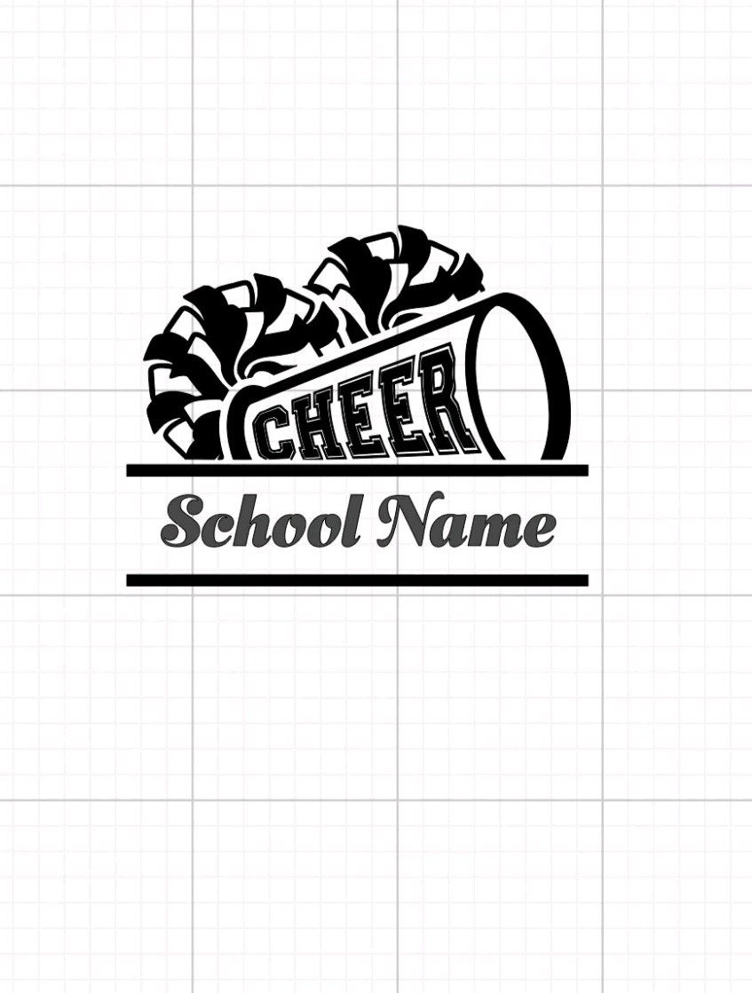 Personalized Cheer Heat Transfer Vinyl Iron On Image DIY Shirts Tote Bags