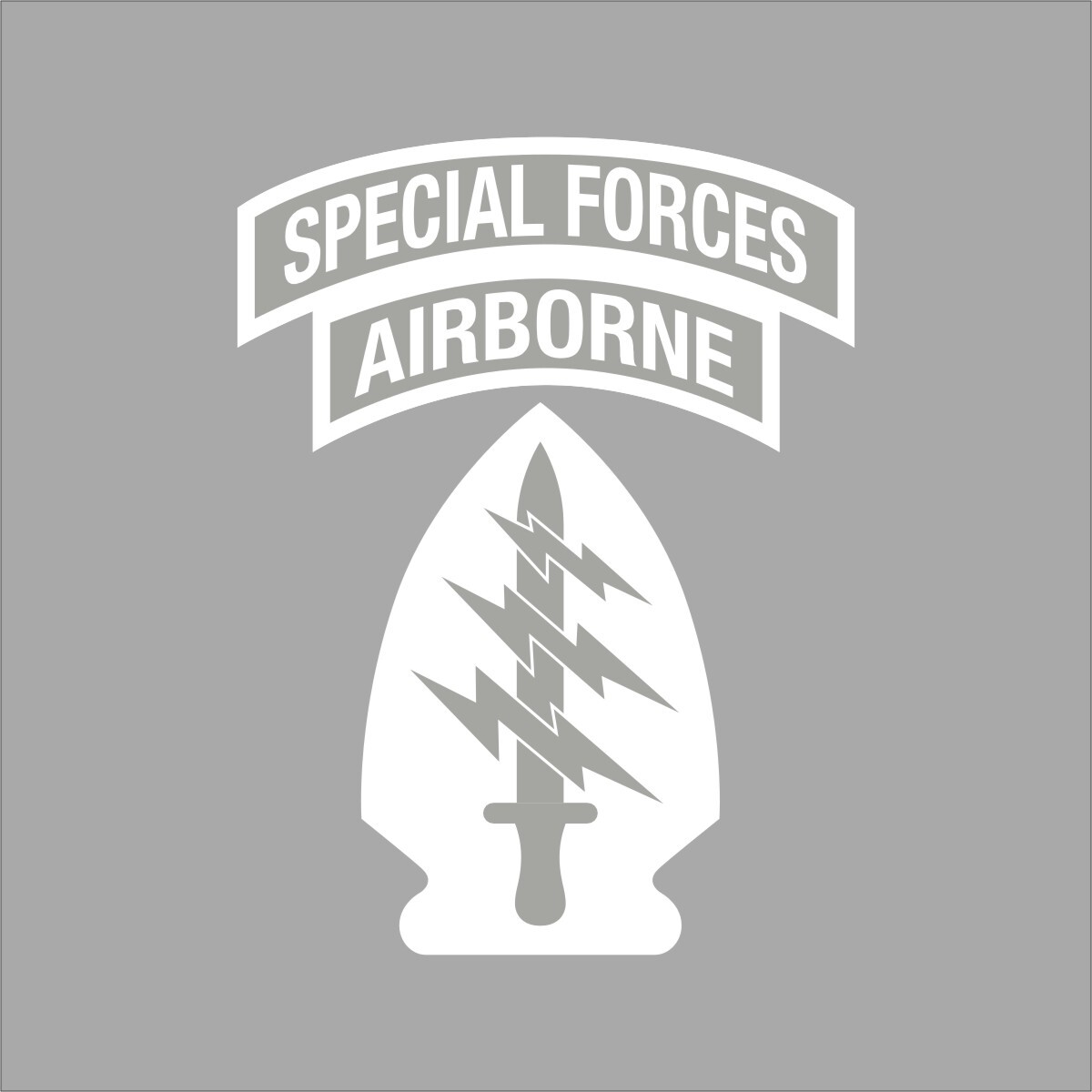US Army Special Forces Airborne Military 1 Color Window Wall Vinyl Decal Sticker