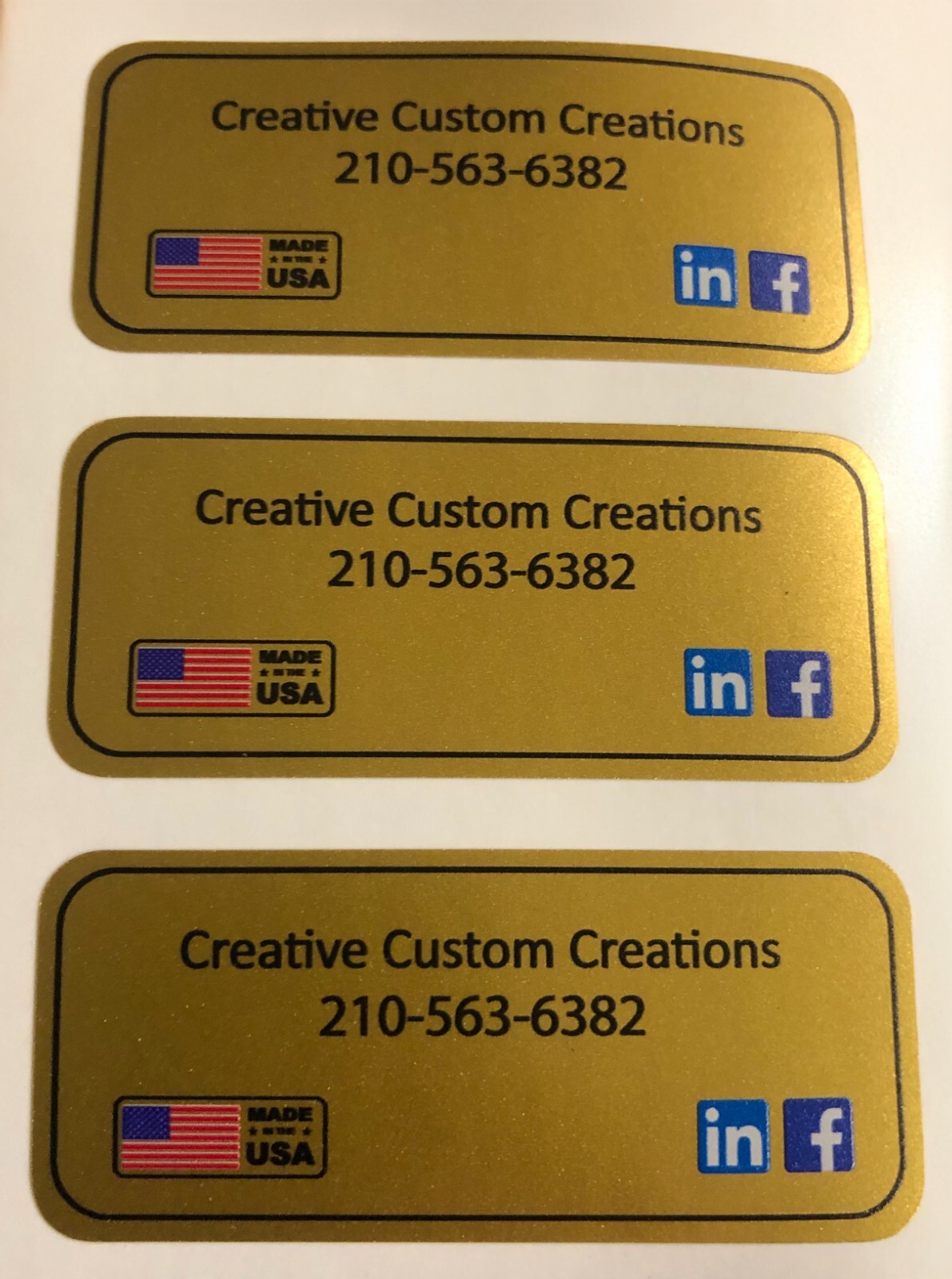 Custom Metallic Gold stickers logo Gold Foil stickers waterproof Gold labels