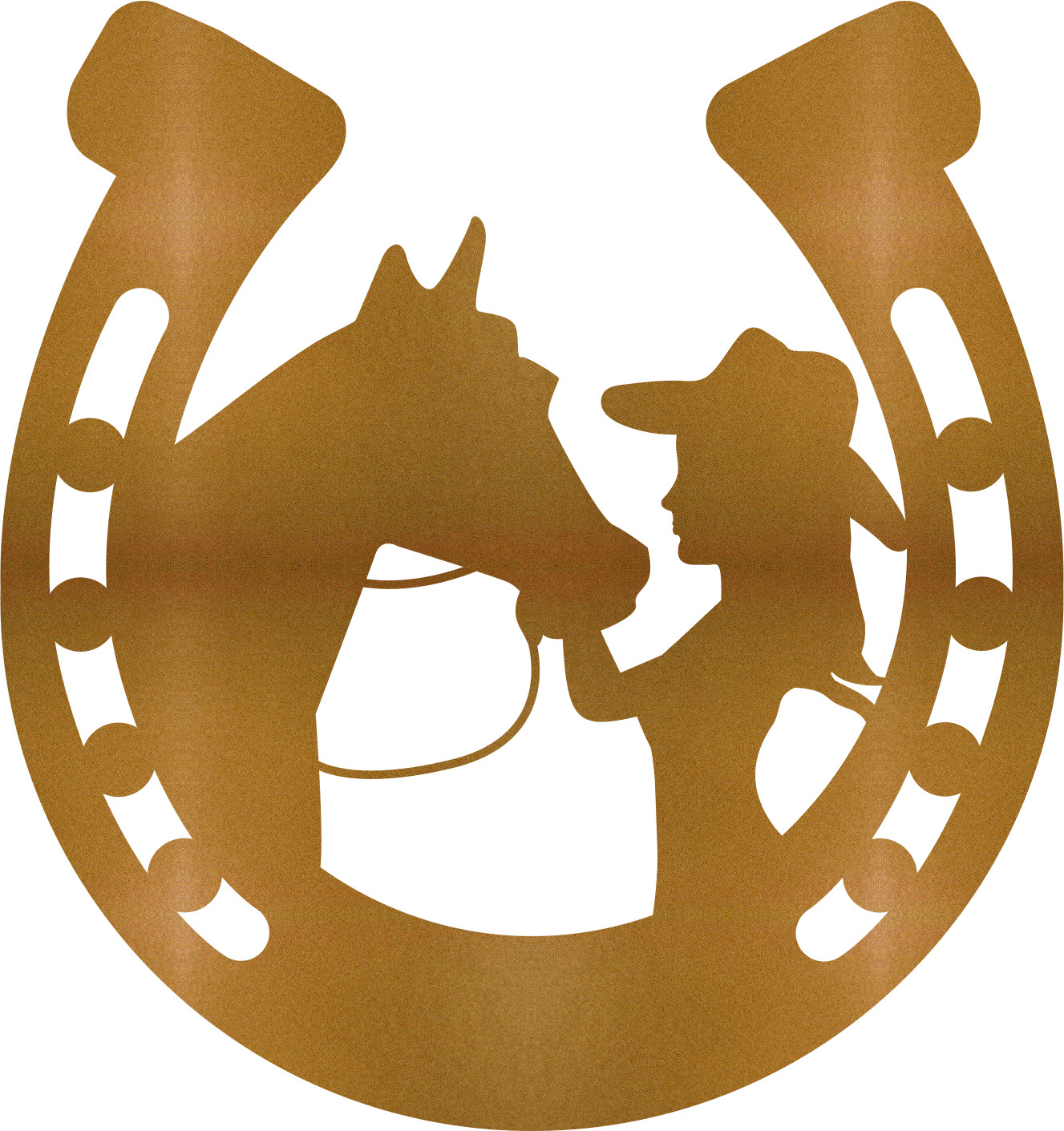Horseshoe Cowgirl Vinyl Decal Sticker Yeti Car SUV Truck Window Tablet Laptop