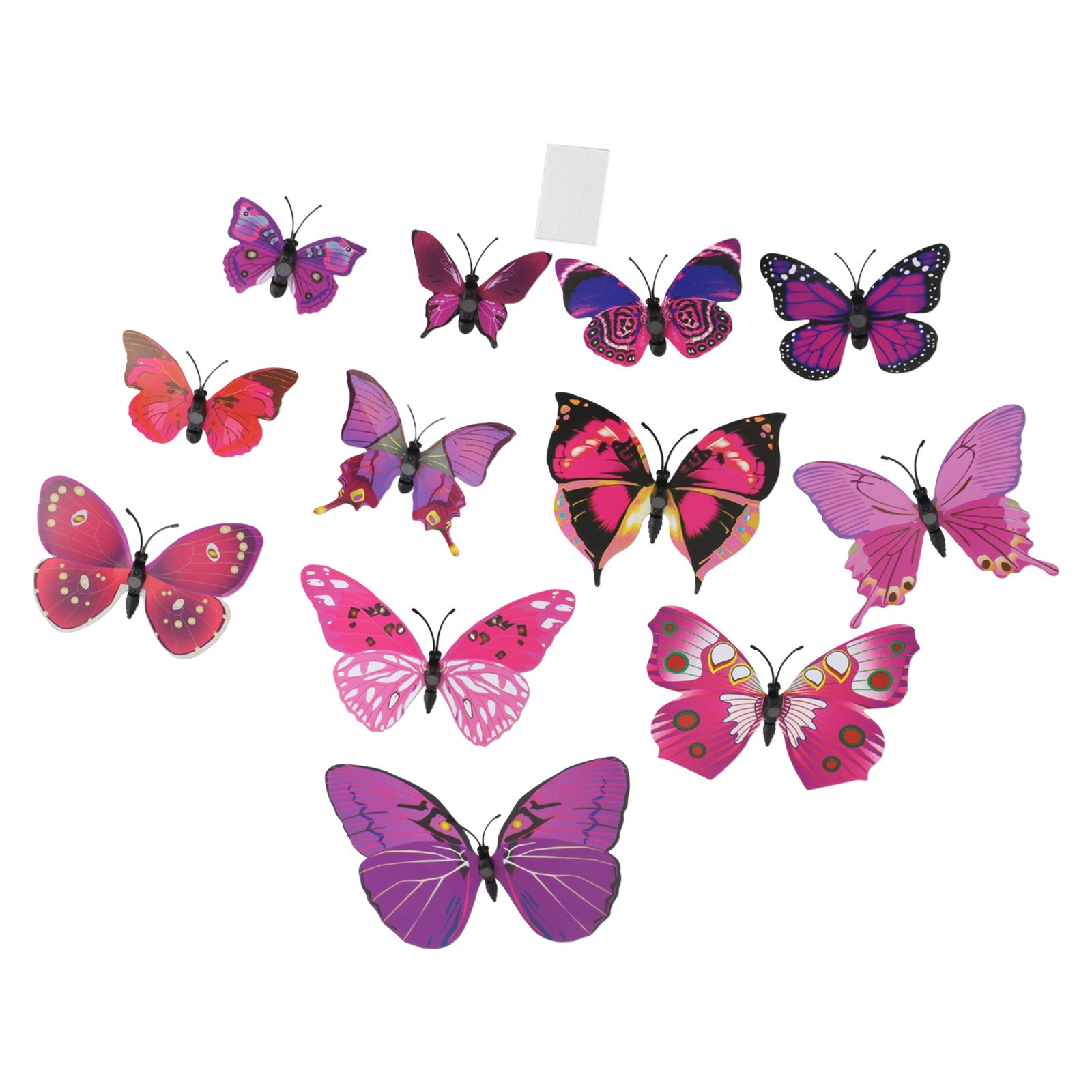 Whimsical 3D Butterfly Wall Art 12pcs Set for Living Room and Bedroom Decor