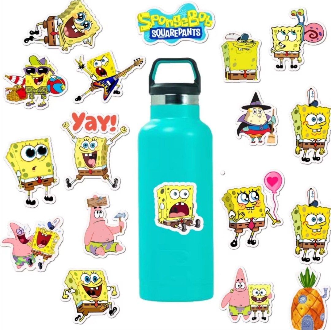 20 PCS Kids Cartoon TV Show Sponge Water Pineapple Sea 2 Stickers BRAND NEW