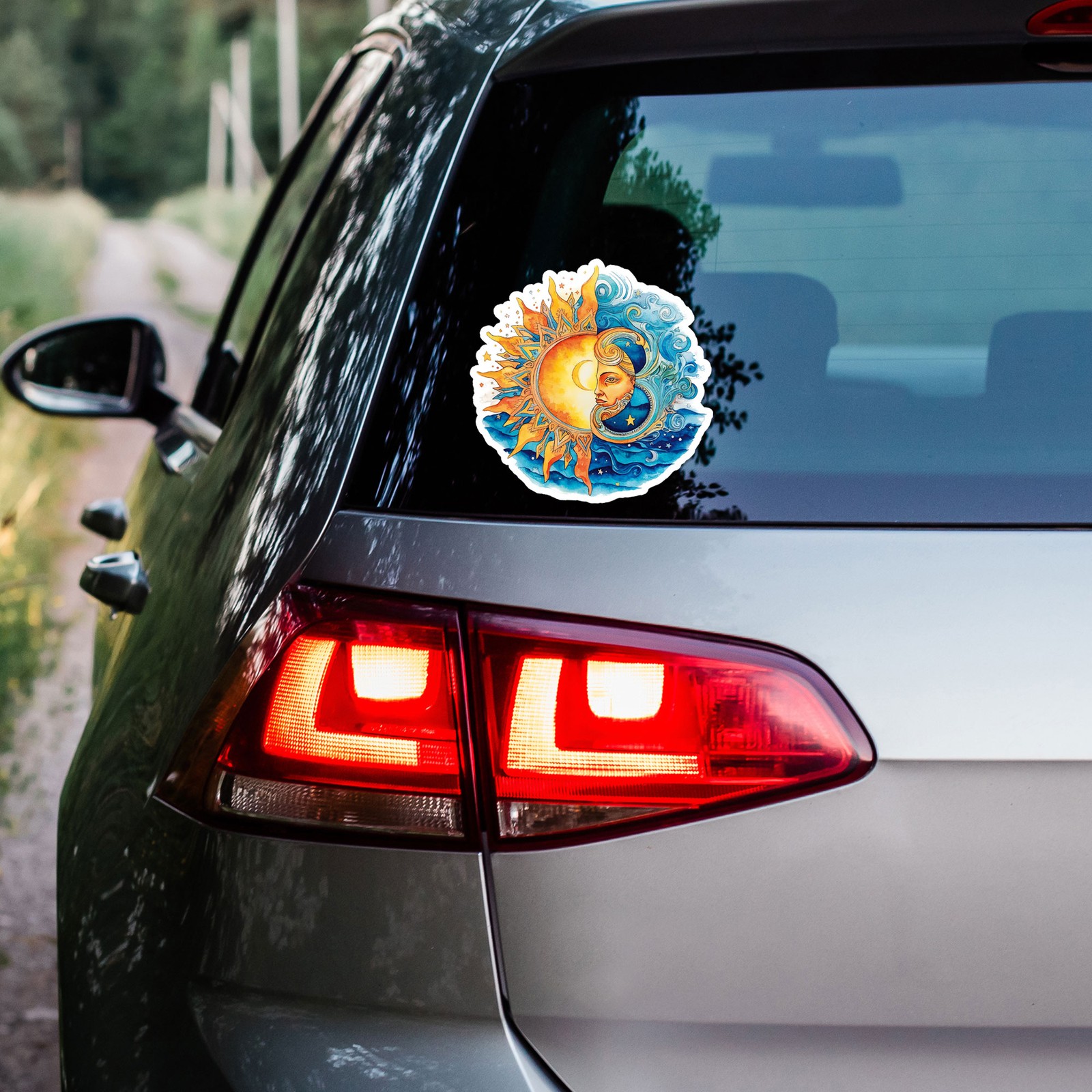 Celestial Sun Moon – Vinyl Decal Sticker – Car Window Laptop – ebn11171