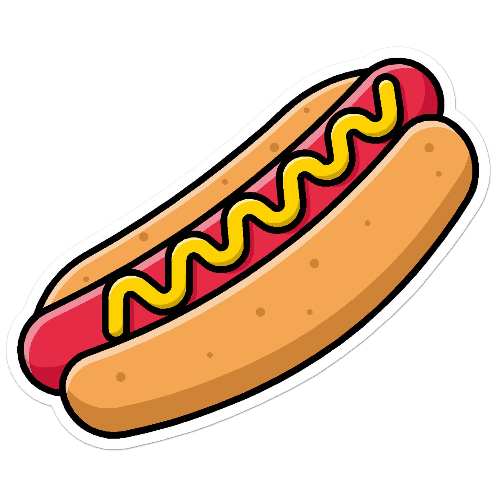 Hot Dog Mustard – Vinyl Decal Sticker – Car Window Laptop – ebn8163
