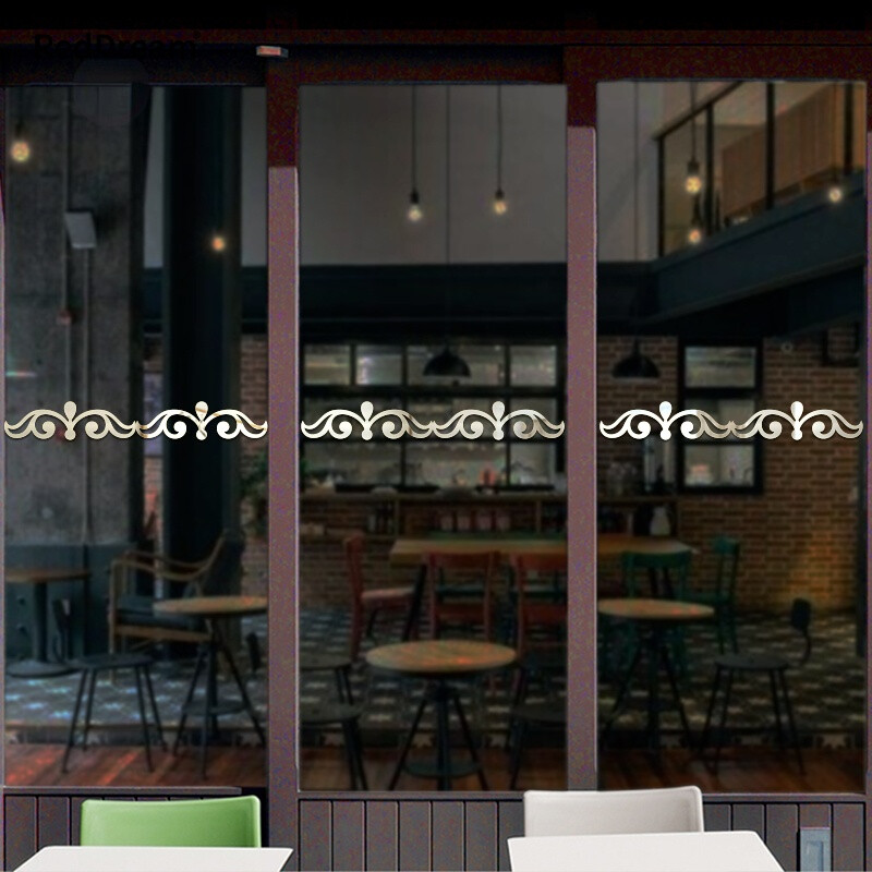 3D Acrylic Mirror Waistline Wall Sticker Trim Strip Home Window Glass Door Decal
