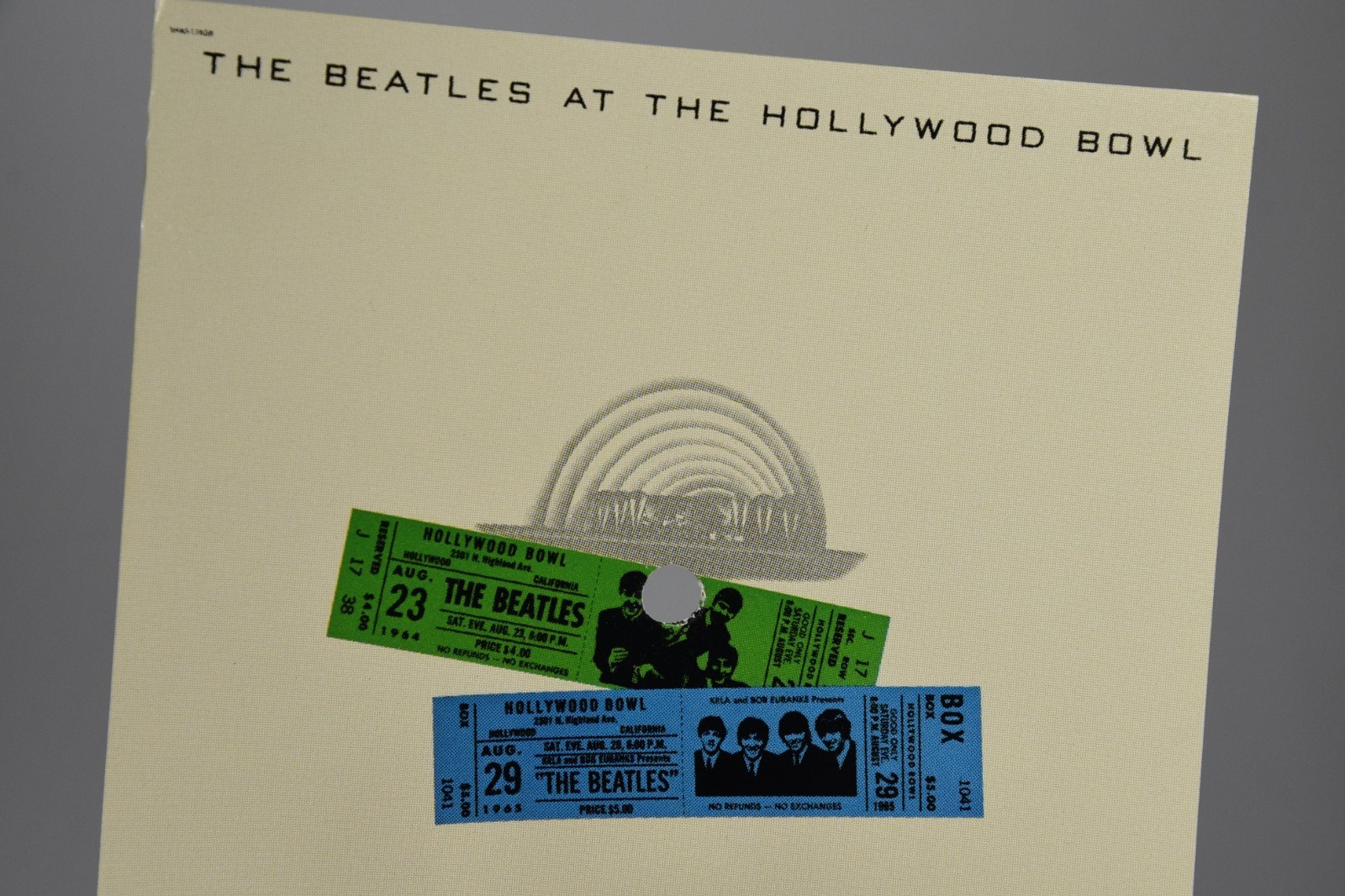 Vintage The Beatles Hollywood Bowl Cover Art 6" Art Print 45 Record Paper ONLY