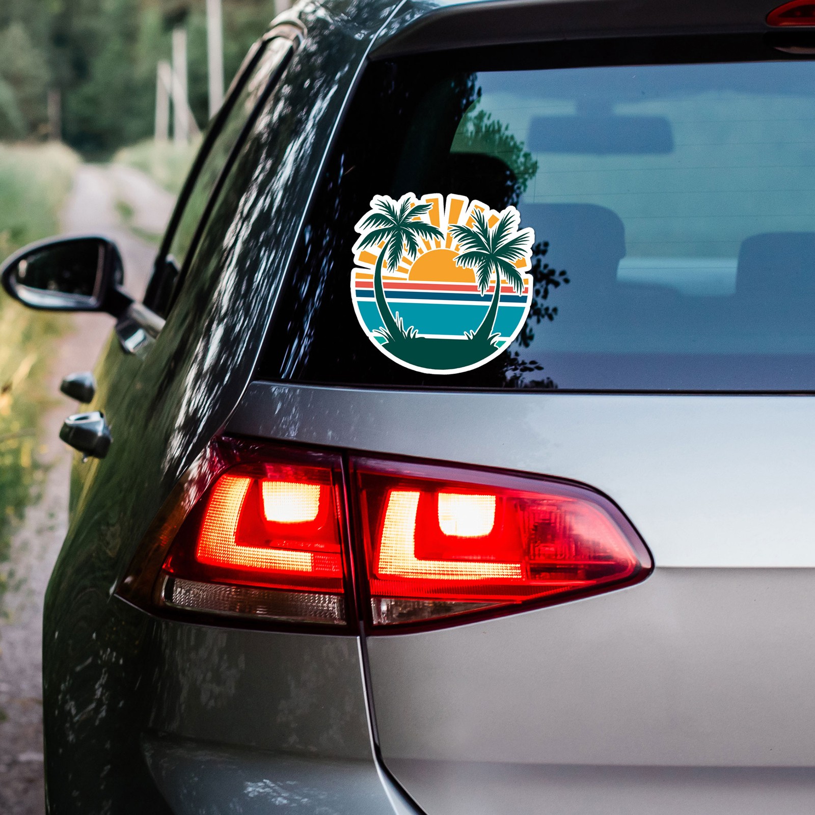 Tropical Beach Sun – Vinyl Decal Sticker – Car Window Laptop – ebn9471