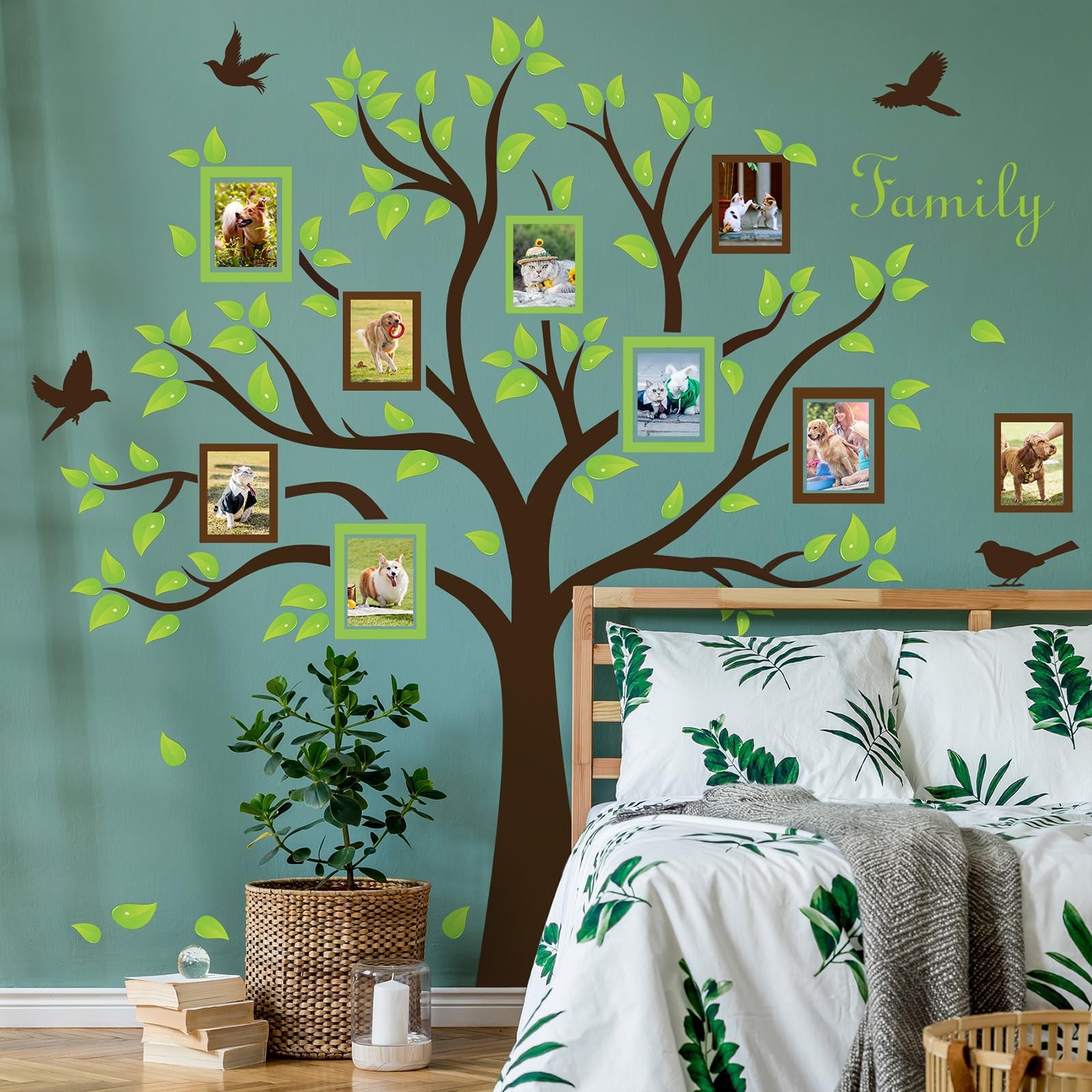 Large Family Tree Wall Decor – Picture Frame Collage Wall Stickers Decor Fami…