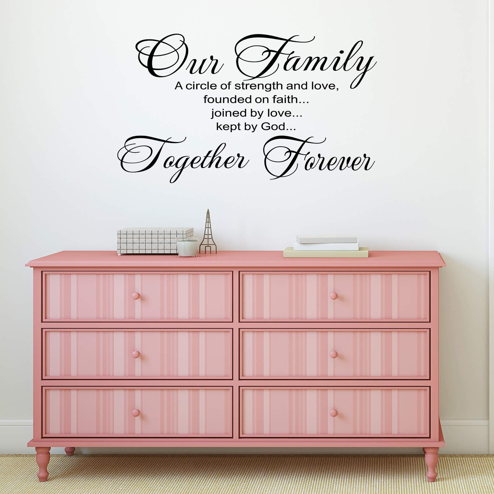 2 Pcs Wall Stickers for Living Room Decor Sticker Family Small, Basic