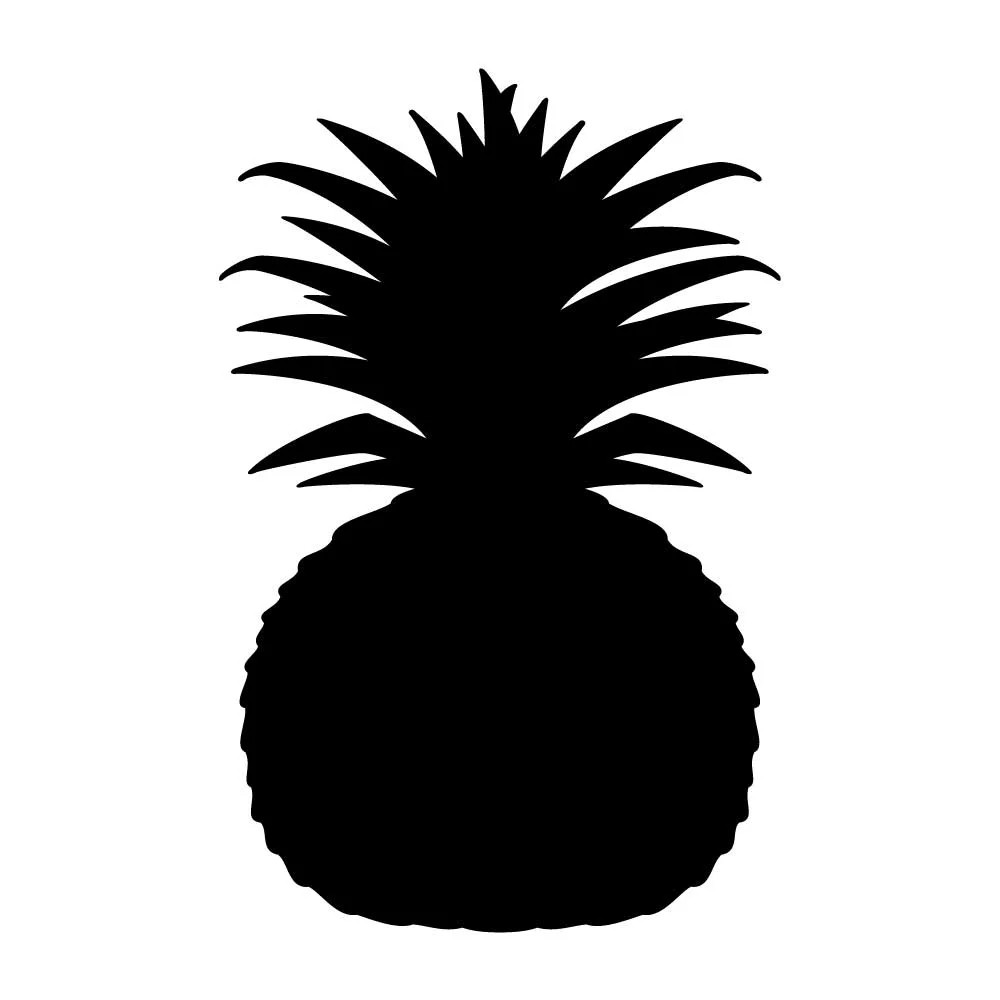 Pineapple Pine Apple Fruit Hawaii Aloha Decal Sticker Black Die Cut Vinyl