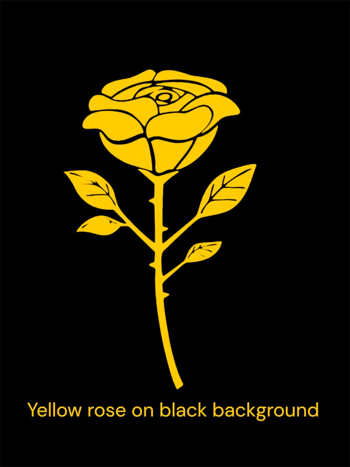 Single Rose Flower Decal for car Windows Laptops most Smooth Surfaces