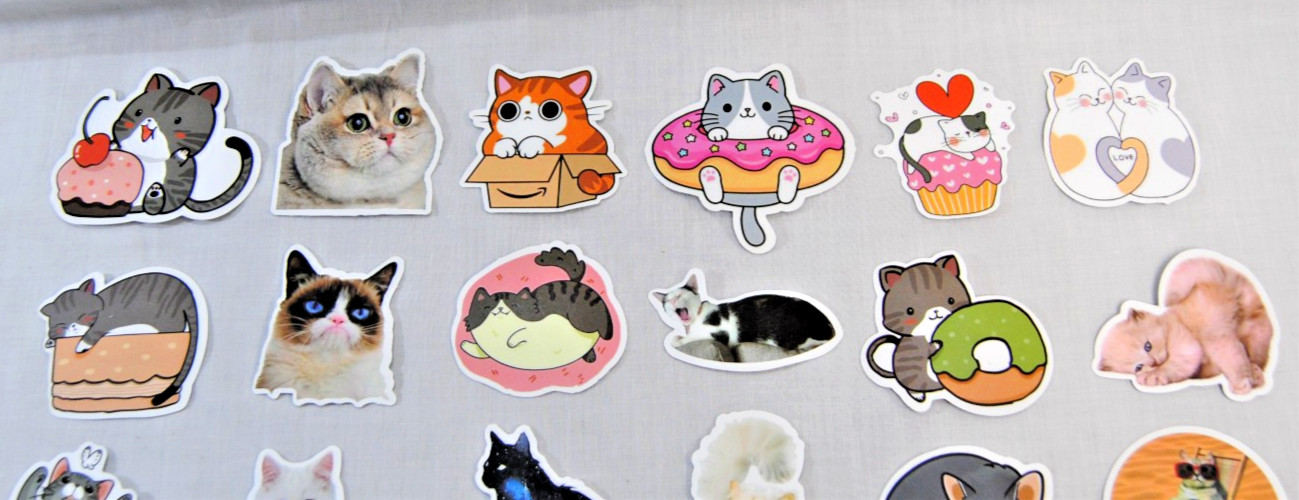 Cute Cat Stickers for Laptop, Water Bottles for Kids to Adults 200Pcs T2693