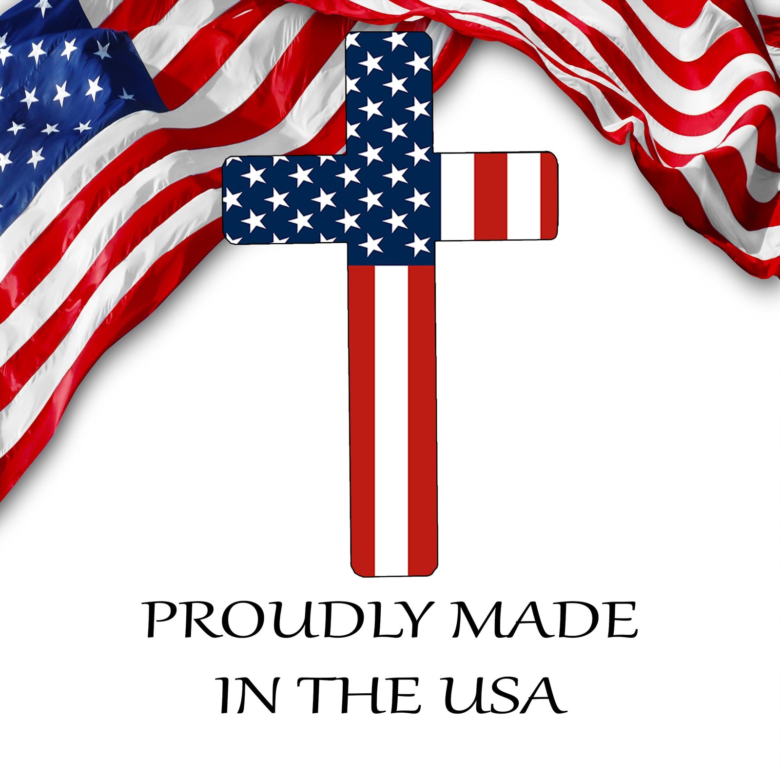 Flag Cross US United States of America USA Car Truck Window Decal Sticker Pat…
