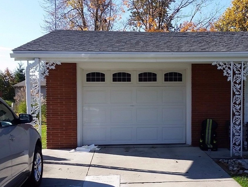 Carriage House Arched Window Style Faux Garage Door Vinyl Decals Fits 8 x 15