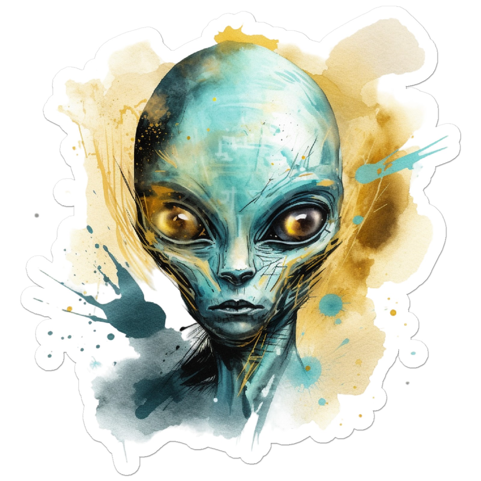 Alien UFO – Vinyl Decal Sticker – Car Window Laptop – ebn9493