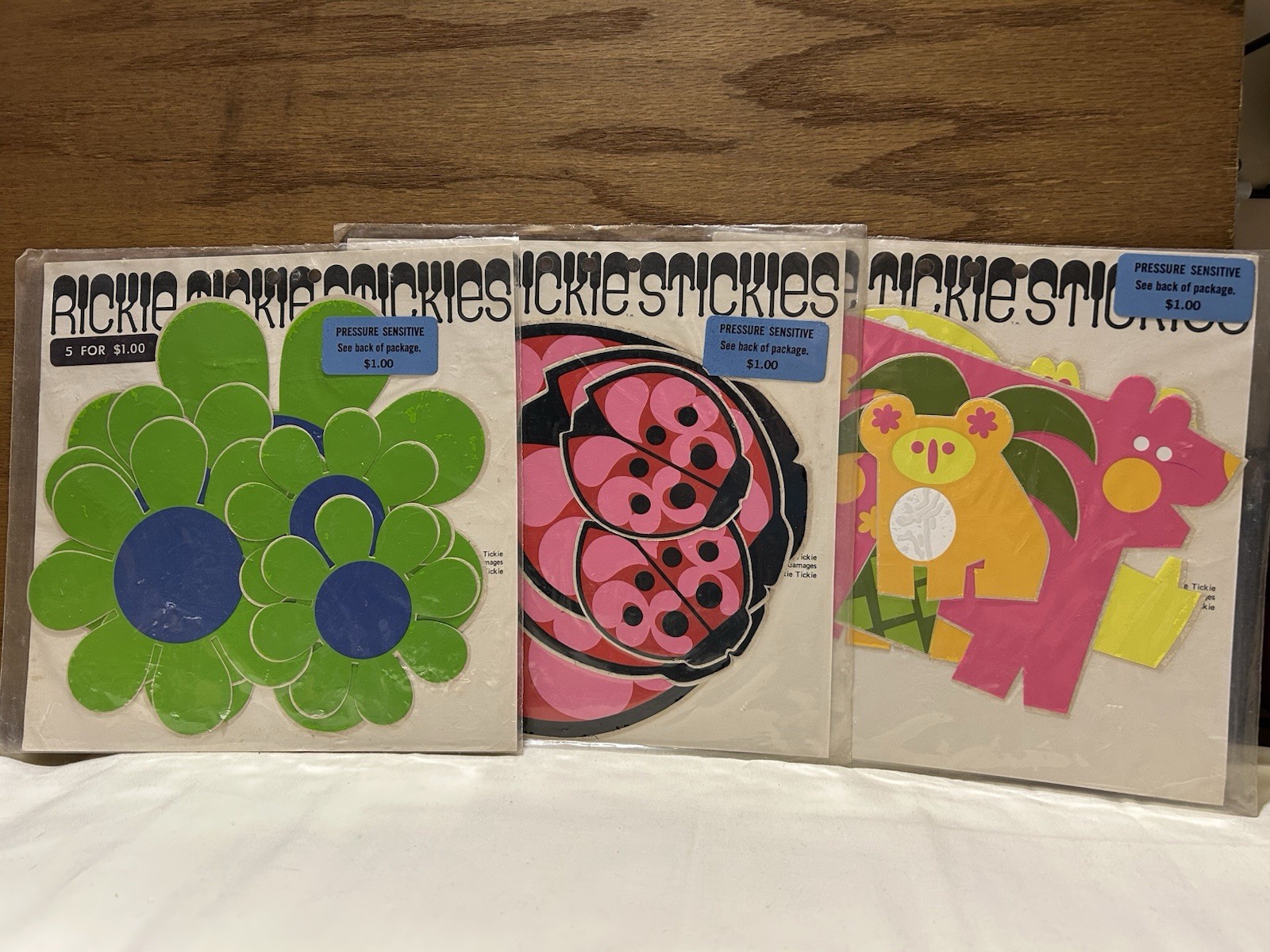1970 Rickie Tickie Retro Stickers, Sealed
