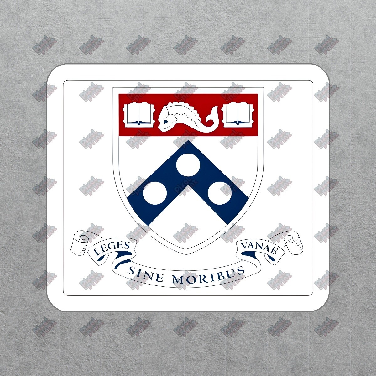 Vintage University Crest Vinyl Sticker Perfect for Laptops, Water #588867