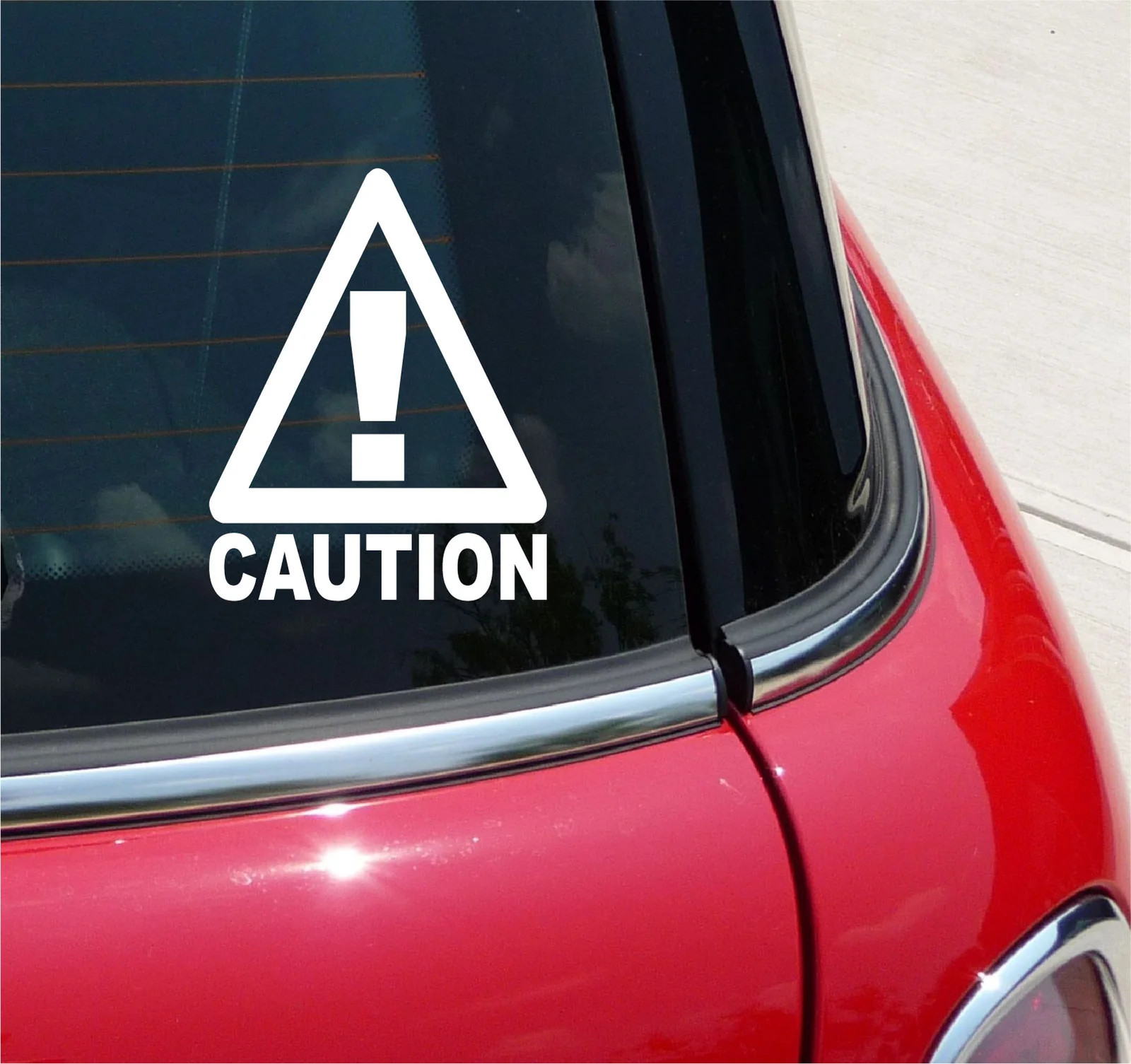 CAUTION TRIANGLE DANGER POWER EQUIPMENT DECAL STICKER FUNNY CAR TRUCK