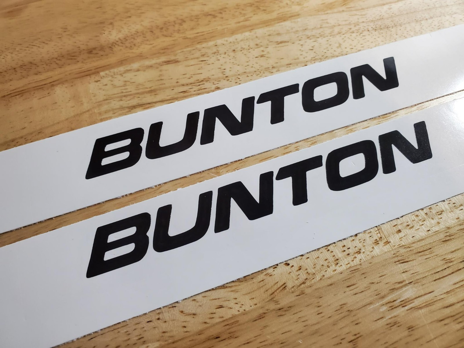 bunton mower 10" DECALS STICKERS GLOSS black (2) VINYL USA