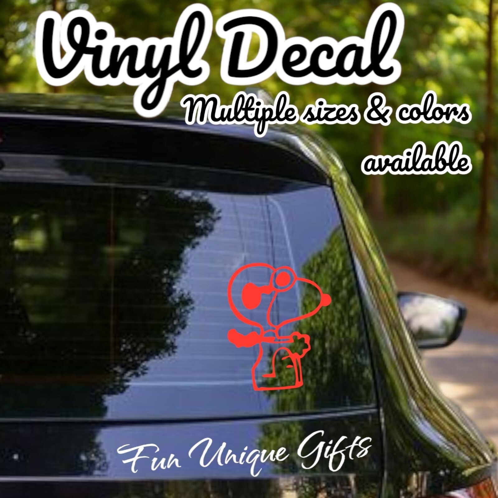 Snoopy Vinyl Decal Sticker -Multiple Colors & Sizes- FREE SHIPPING