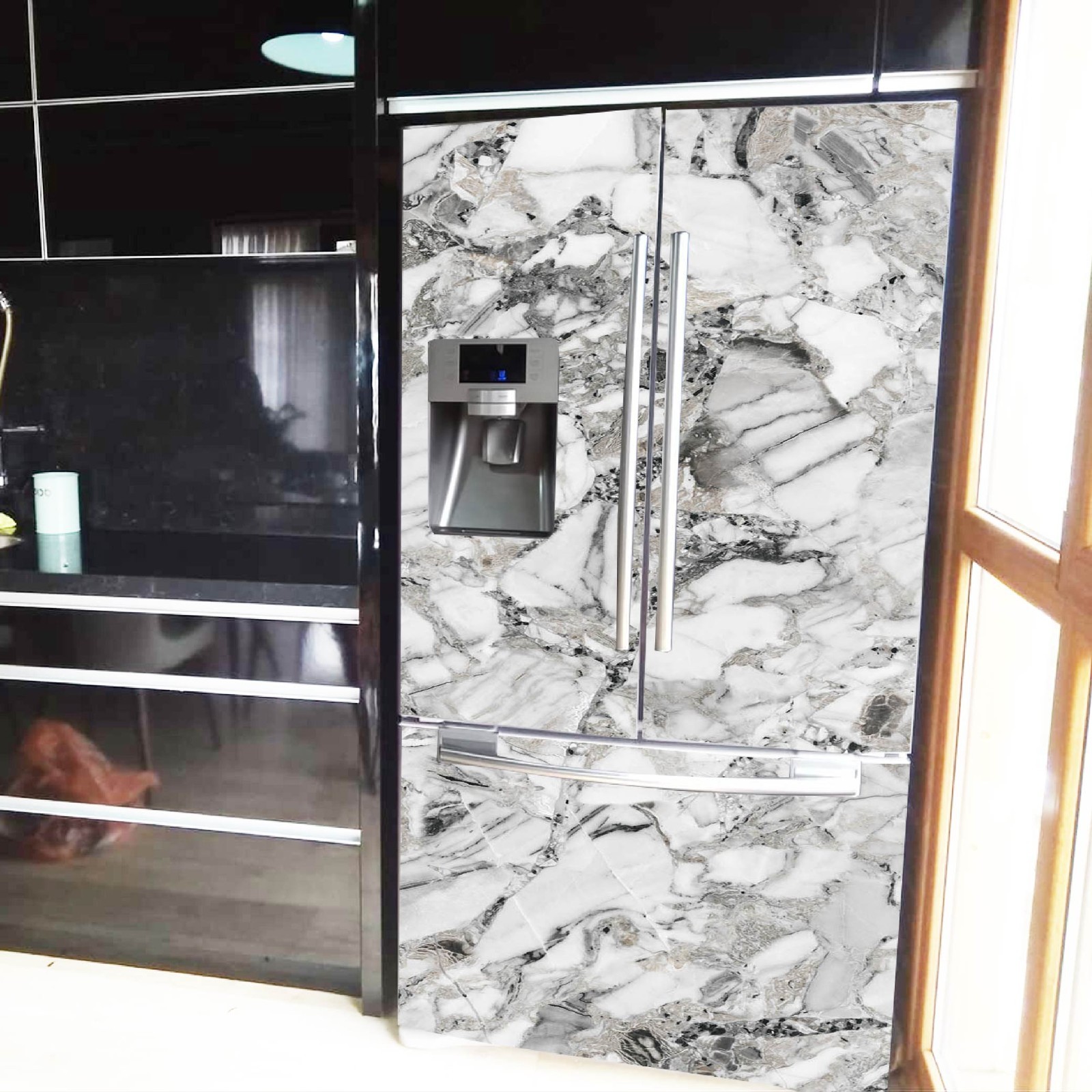 Fridge Vinyl Cover Peel Stick Wrap