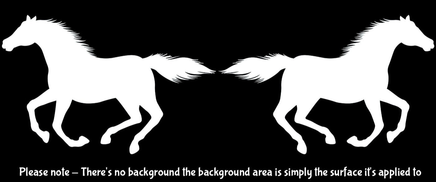 Galloping Horse Two Pk 5" Vinyl Decals Window Vehicle Any Flat Surface