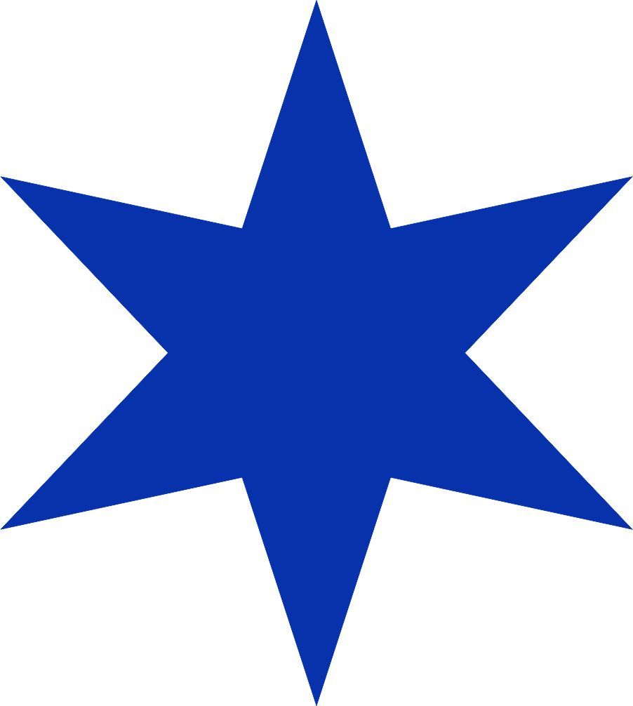 Star Shape 6 Point Vinyl Decal Car Bumper Sticker 6pt Star Wall Art Laptop Label