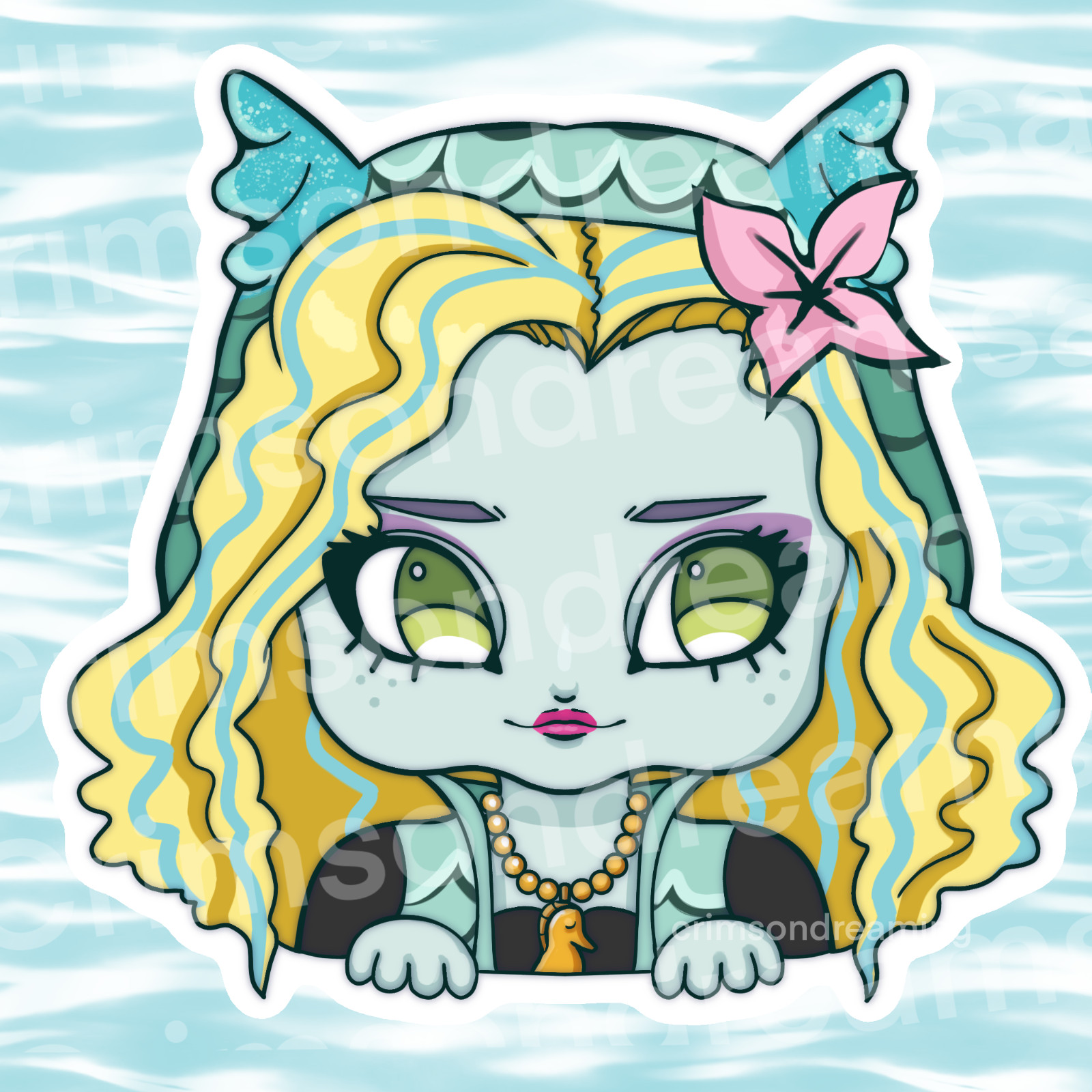 Lagoona Blue Monster High Sticker Pack – Homemade, hand cut and original