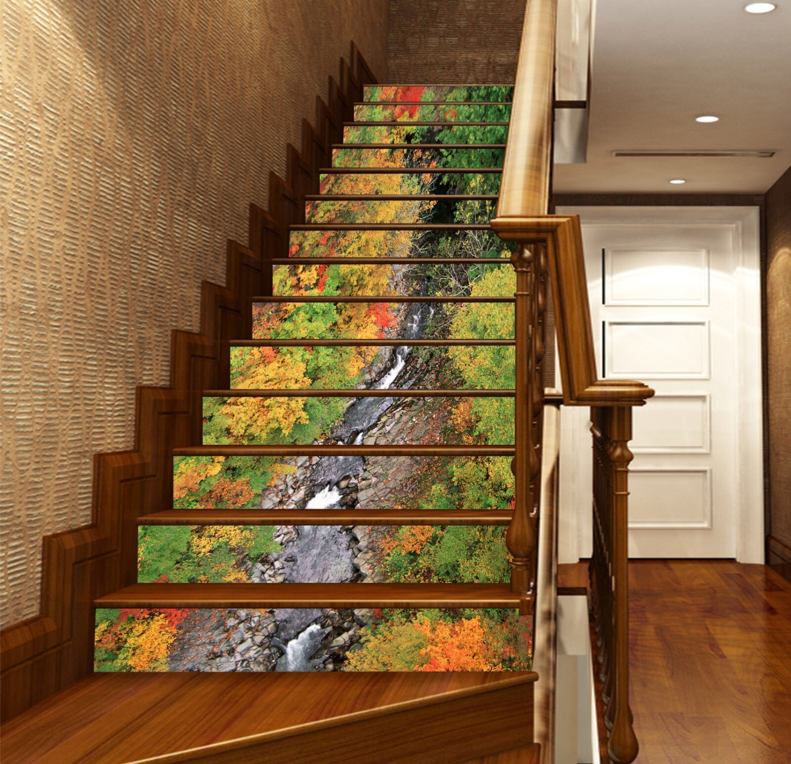 3D Autumn Landscape AZ1183 Stair Risers Decoration Mural Vinyl Wallpaper Kay