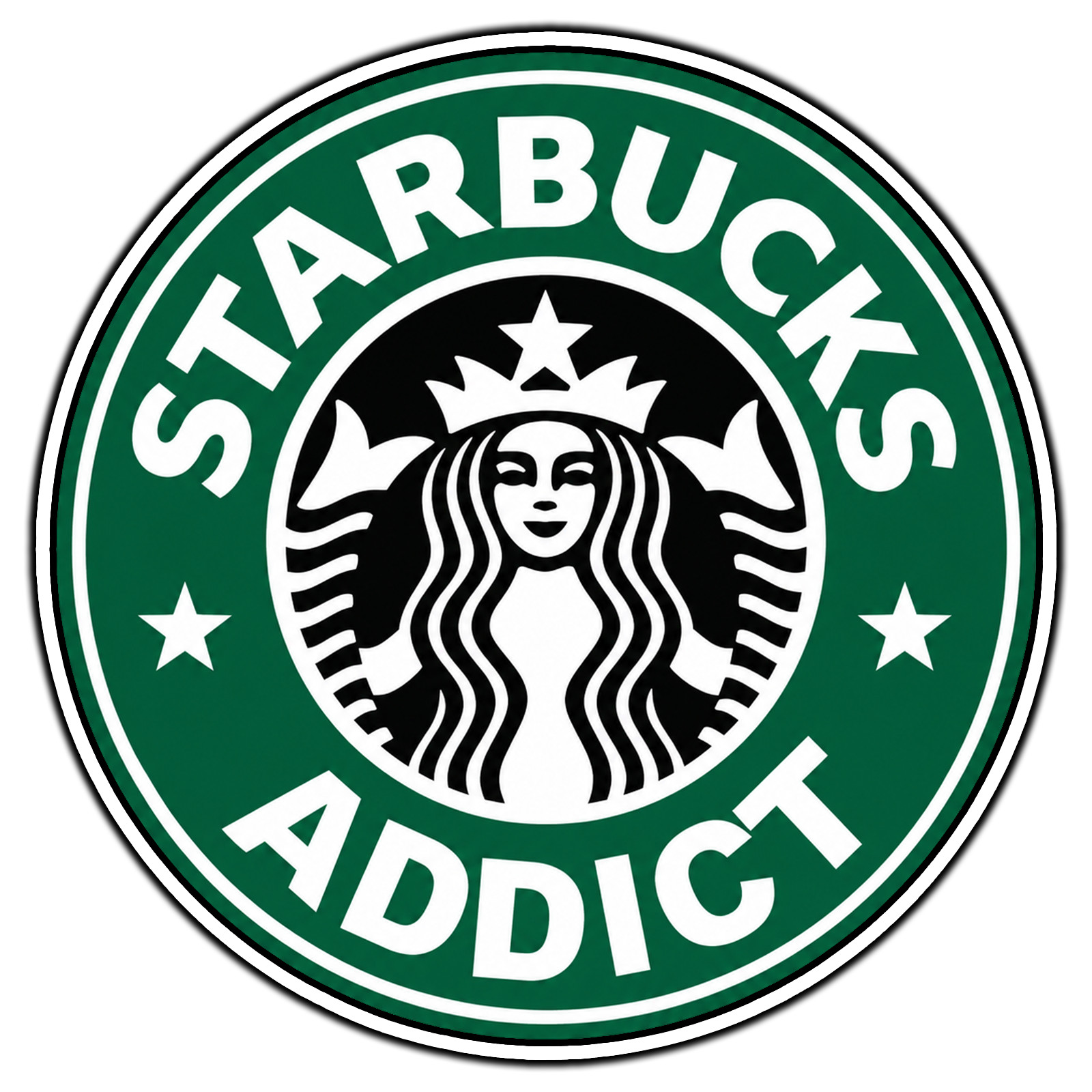 Starbucks Addict Logo #1 Sticker Waterproof Vinyl Decal Die-Cut Garage Car