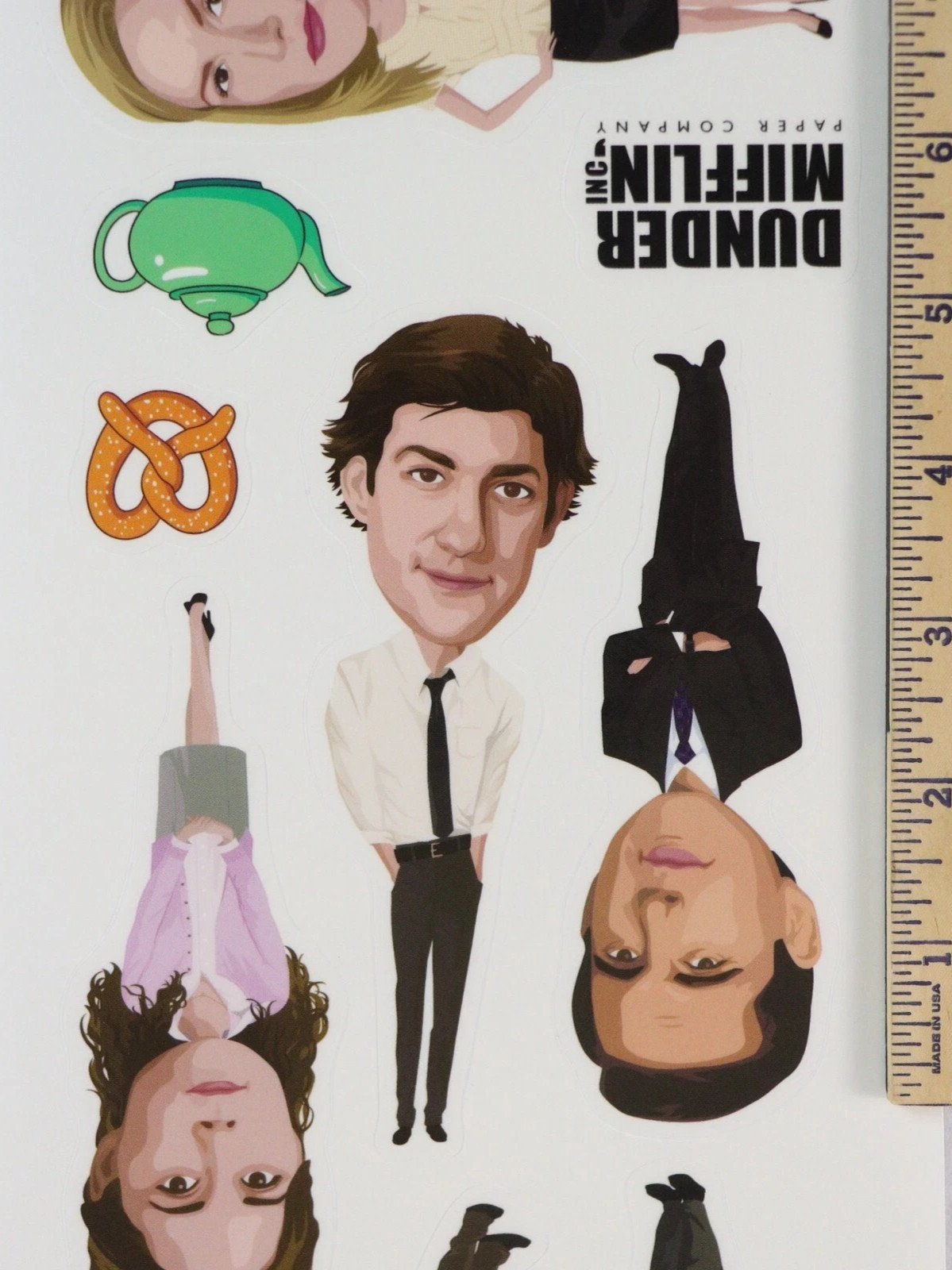 The Office Michael Scott Dunder Mifflin Dwight Sticker Sheet 10 Wall Decals
