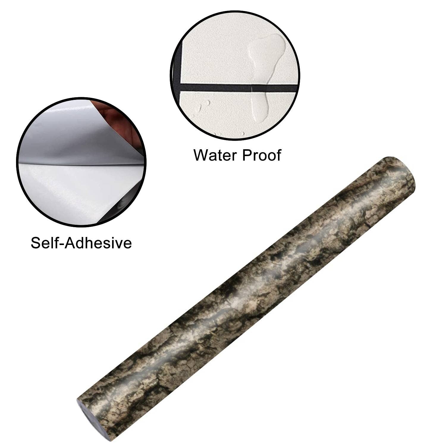3D Door Decal Seamless bark Tree Texture Door Sticker Poster Self-Adhesive Re…