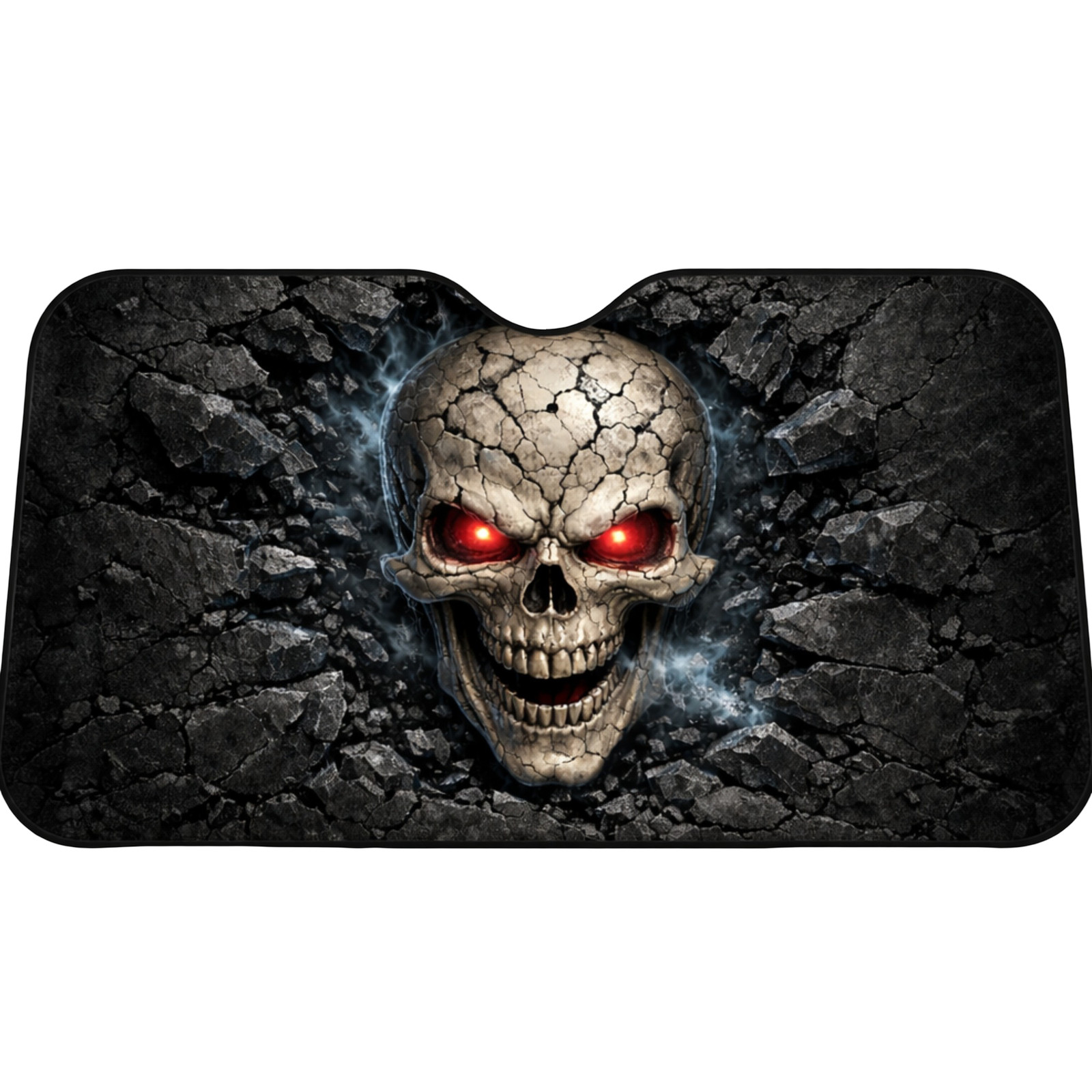 Scary Halloween Skull Car Sunshade Horror Gothic Windshield Sun Shade Cover