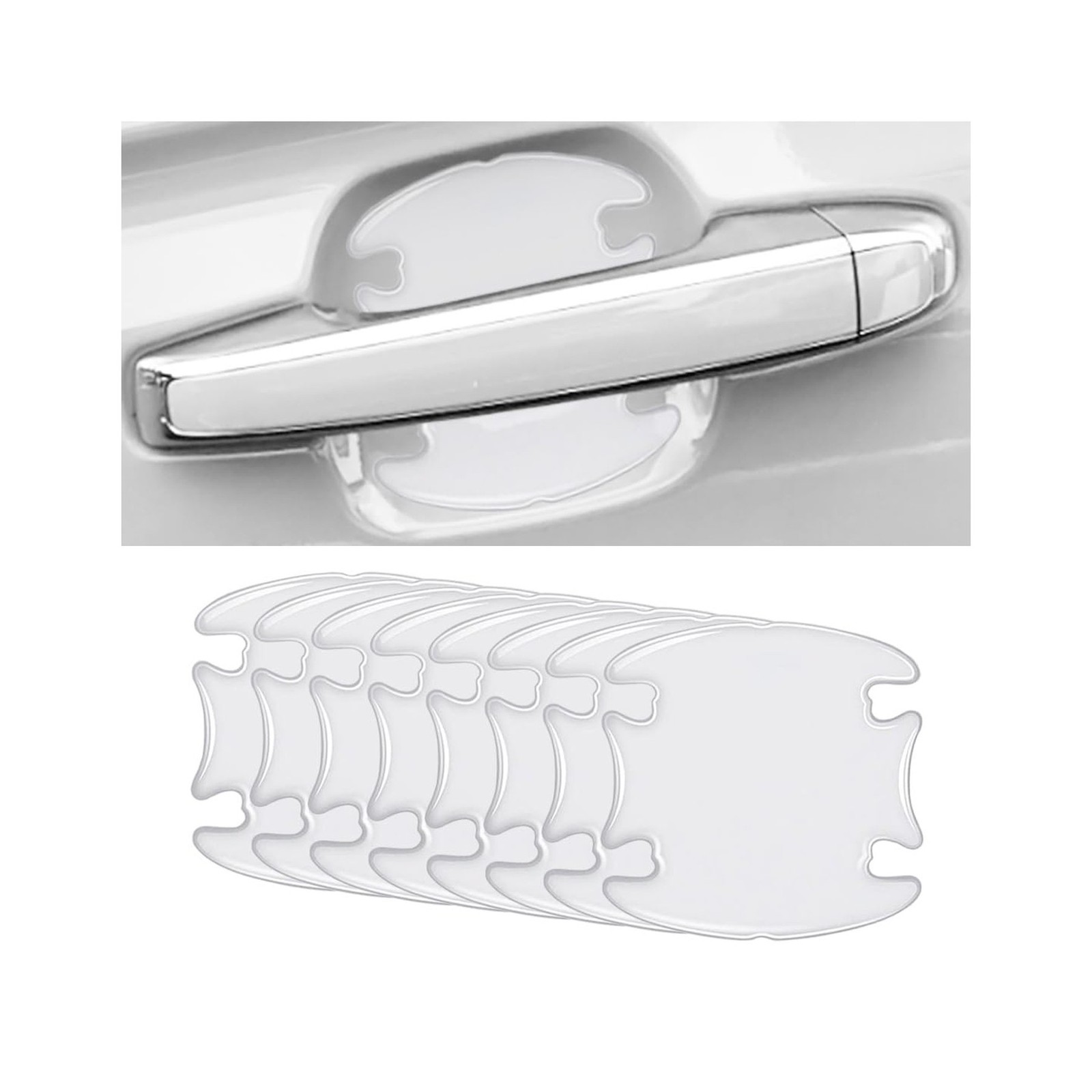 Car Door Handle Scratch Protector, Clear Traceless Car Door Cup Handle Sticke…