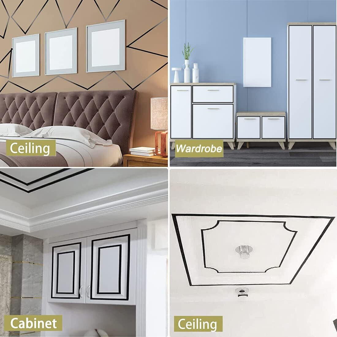 Self-adhesive Ceramics Tile Gap Tape Mildewproof Corner Edges Strip Line Sticker