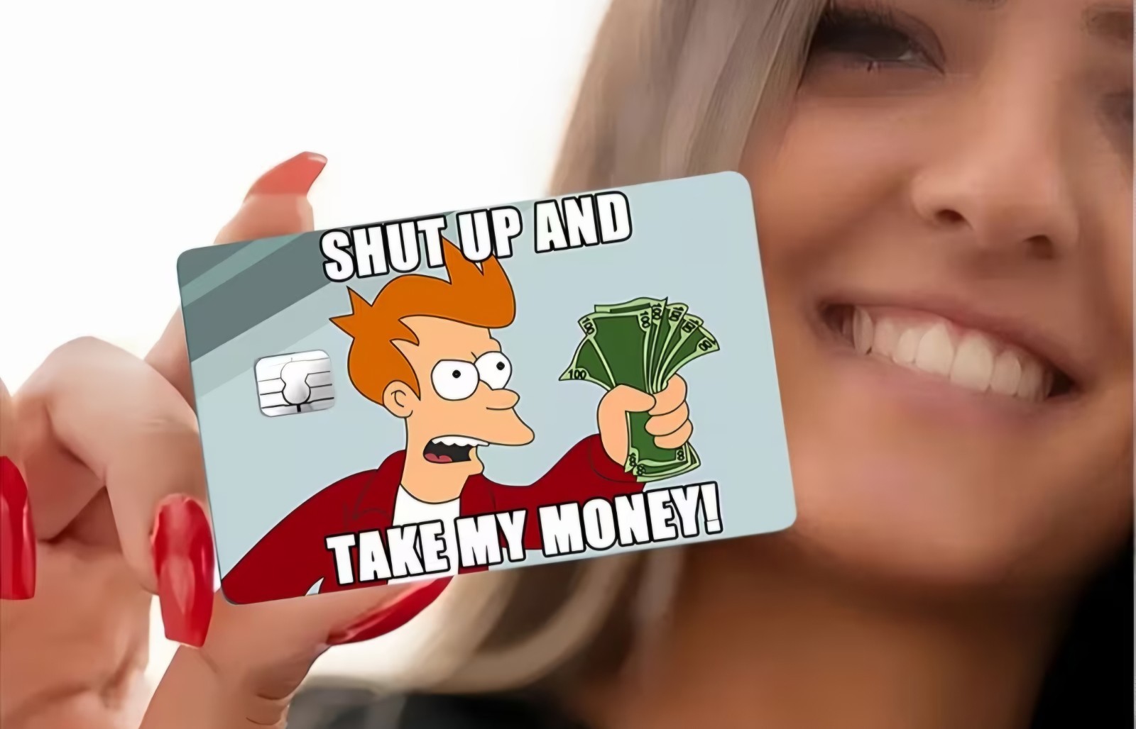 Shut Up and Take My Money Credit Card Skin Sticker Free Shipping US Seller