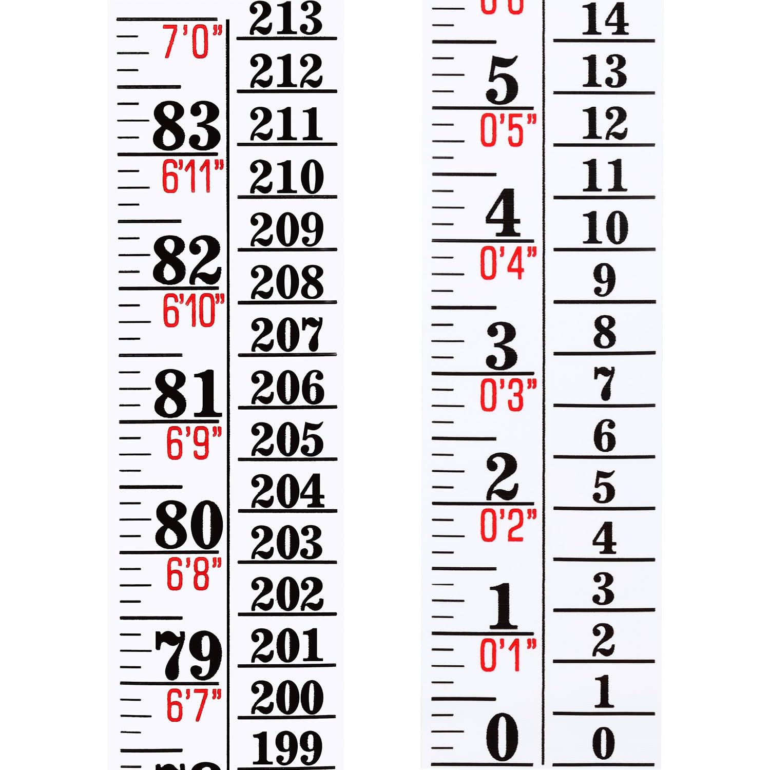 Tatuo Growth Chart Wall Labels Height Indicator 1 Count (Pack of 1), White