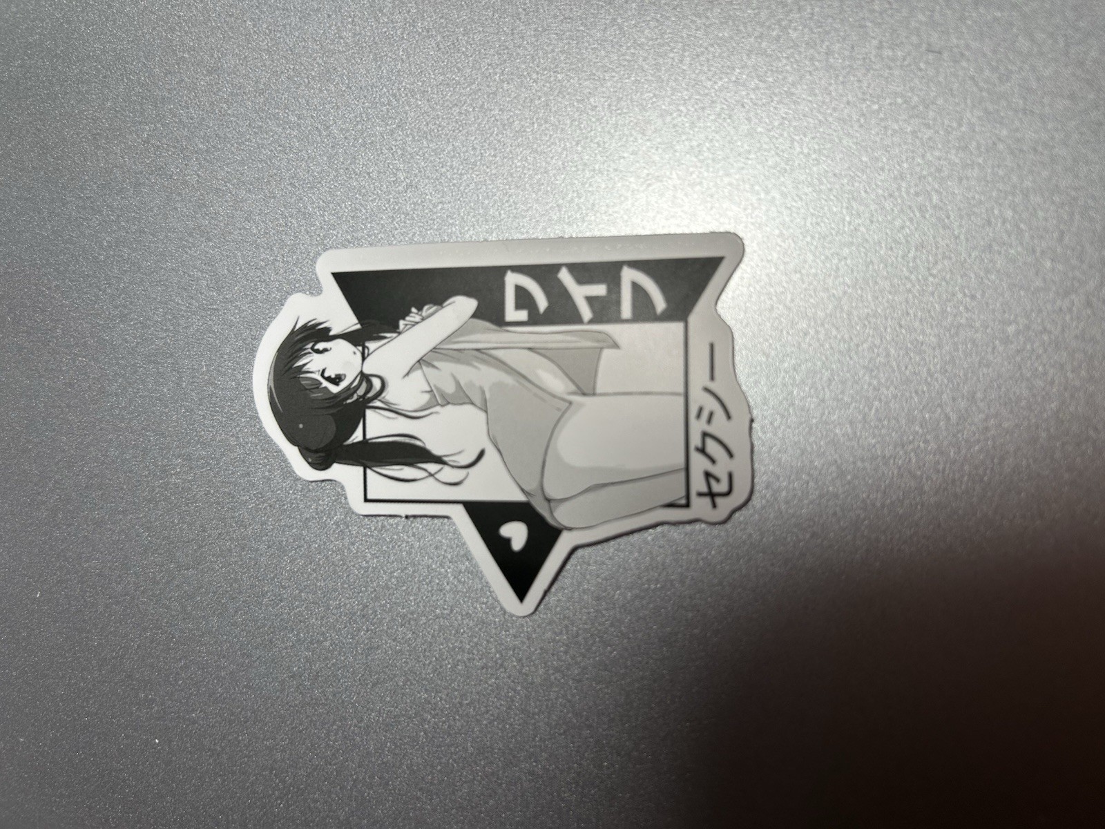 black and white waifu lewd stickers #10