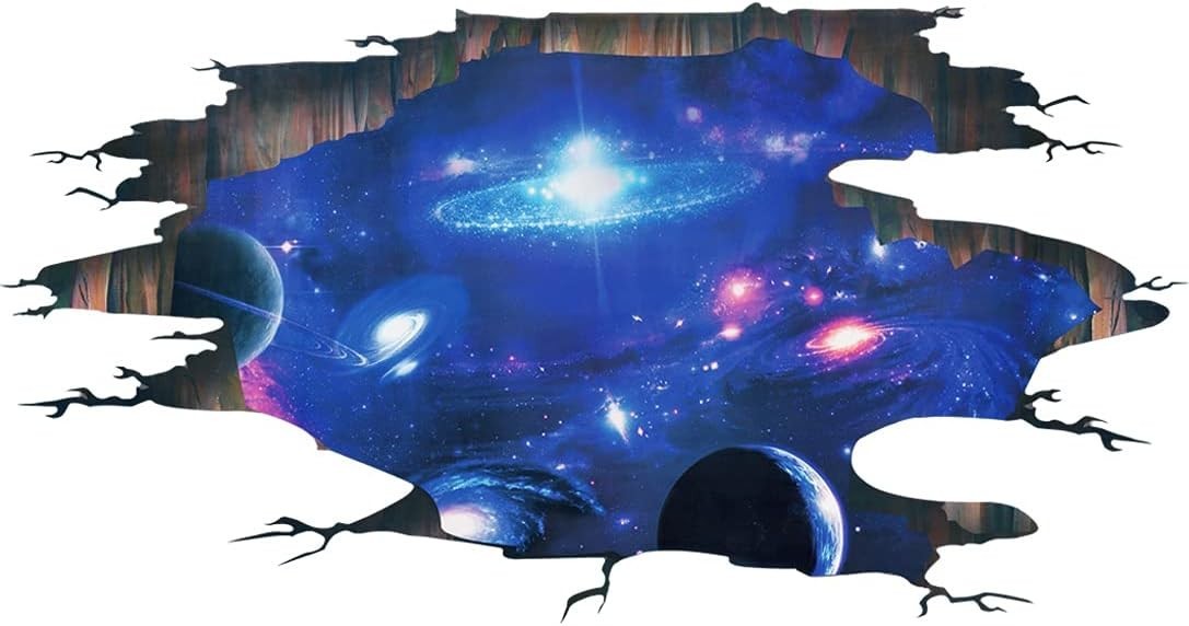 Educational 3D Galaxy Wall Art – Removable Cosmic Decals for Kids' Imagination