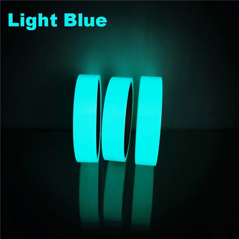 100ft Blue Glowing Tape Rolls Wall Bedroom Decoration Fluorescent Luminous Neon