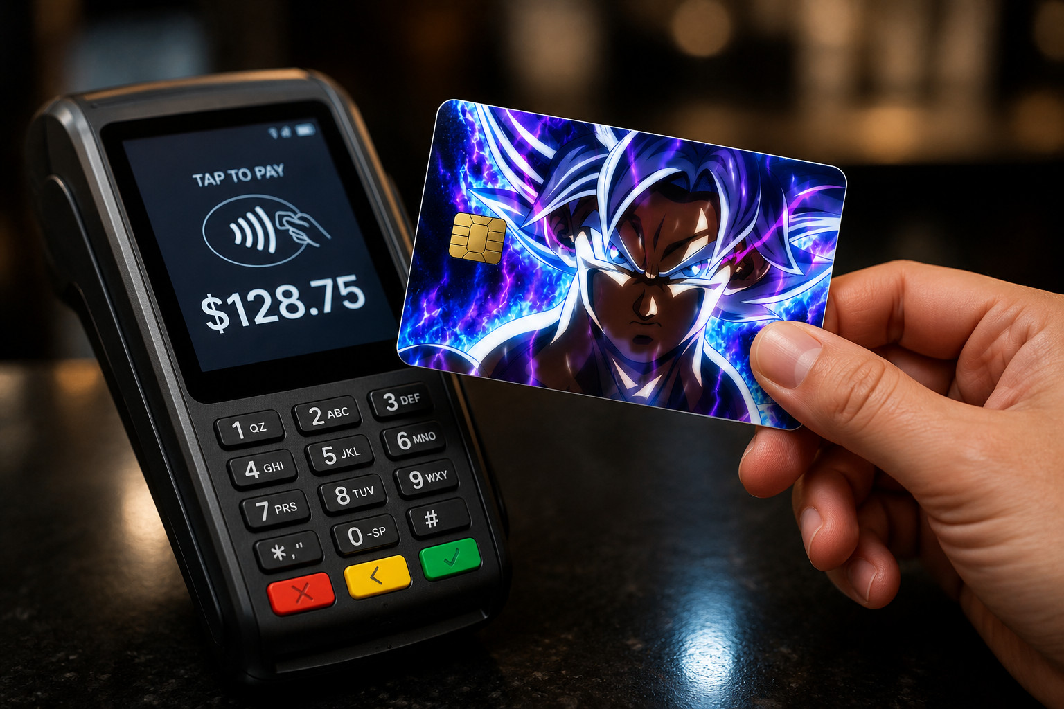 Anime Cartoon Holographic Credit Card Skin Credit Card Sticker- Action Anime